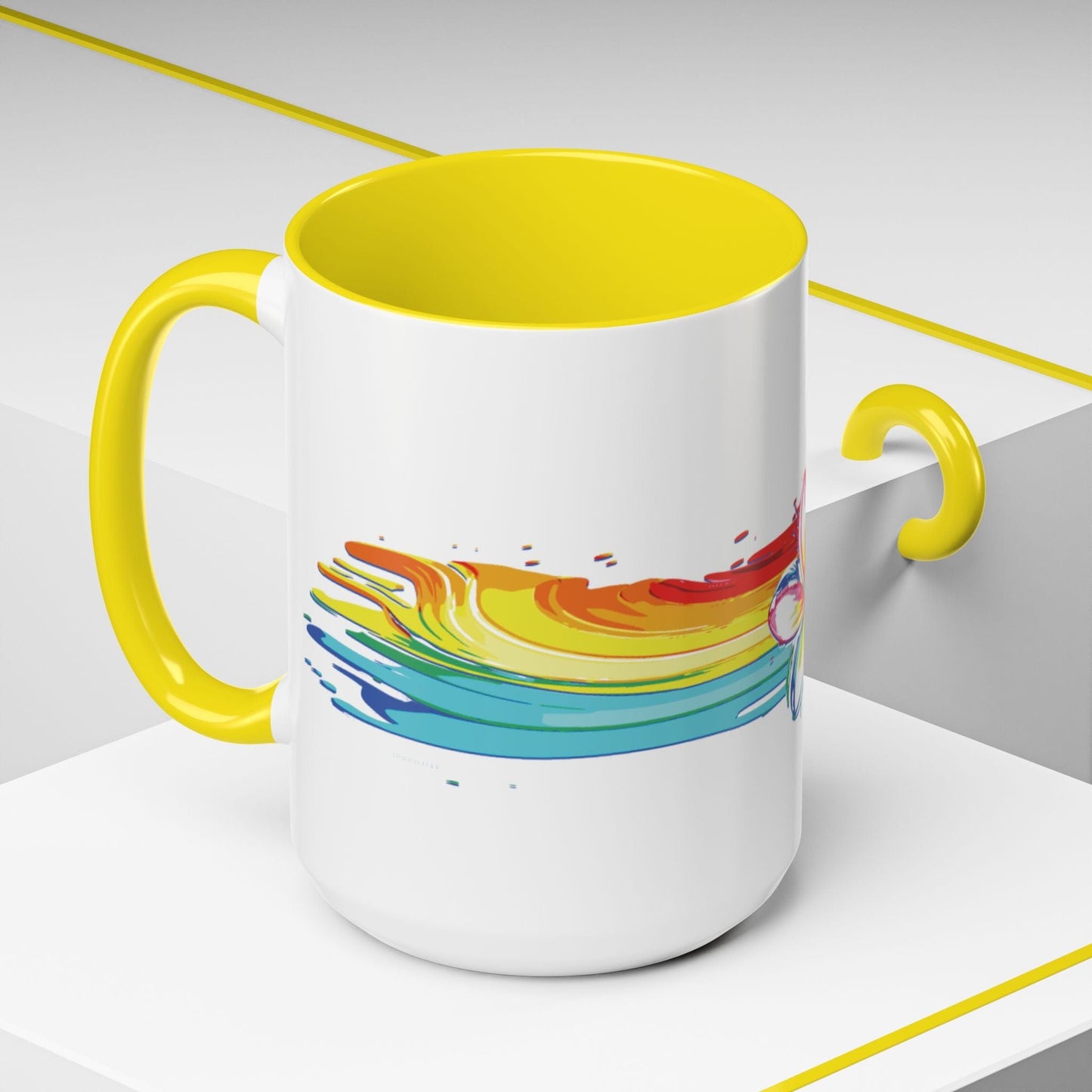 Neon Art Plumeria Rainbow, Hawaii 15oz Mug