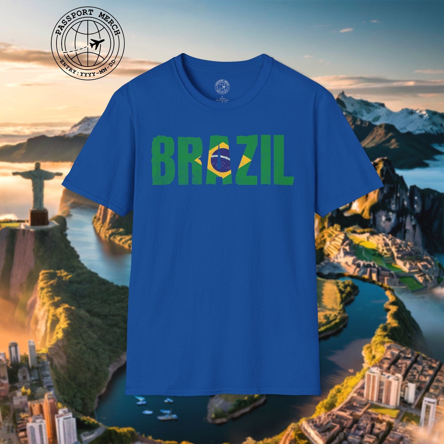 Brazil Patriotism Letter Flag T-Shirt