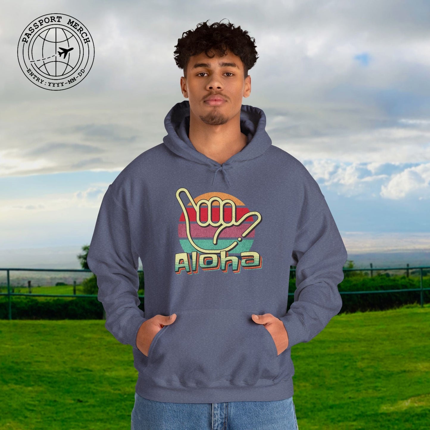 Vintage Retro Aloha Shaka, Hawaii Hoodie