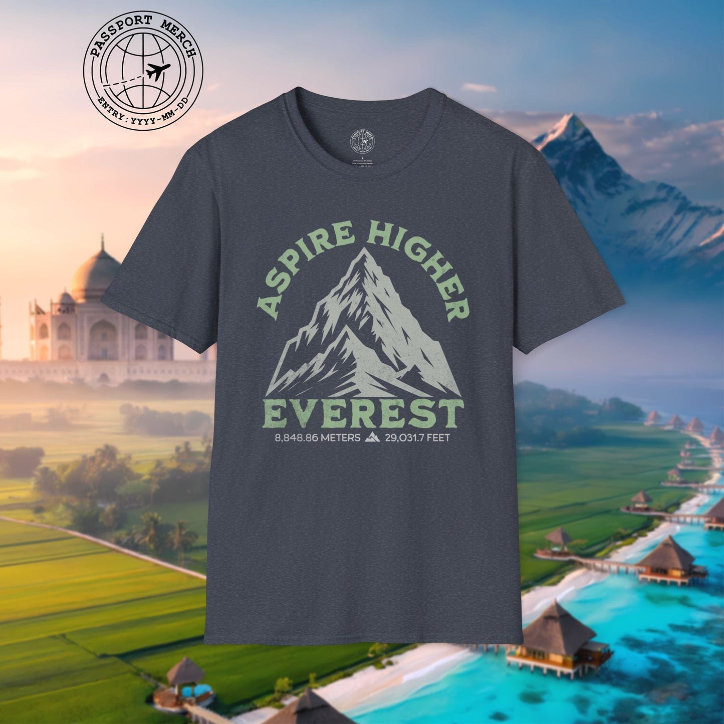 Aspire Higher, Everest Nepal-Tibet T-Shirt