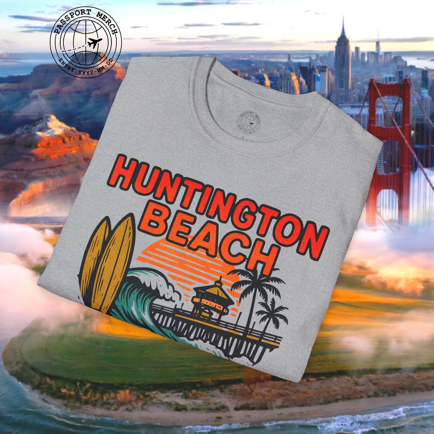 Huntington Beach, California - 80's Vintage T-Shirt