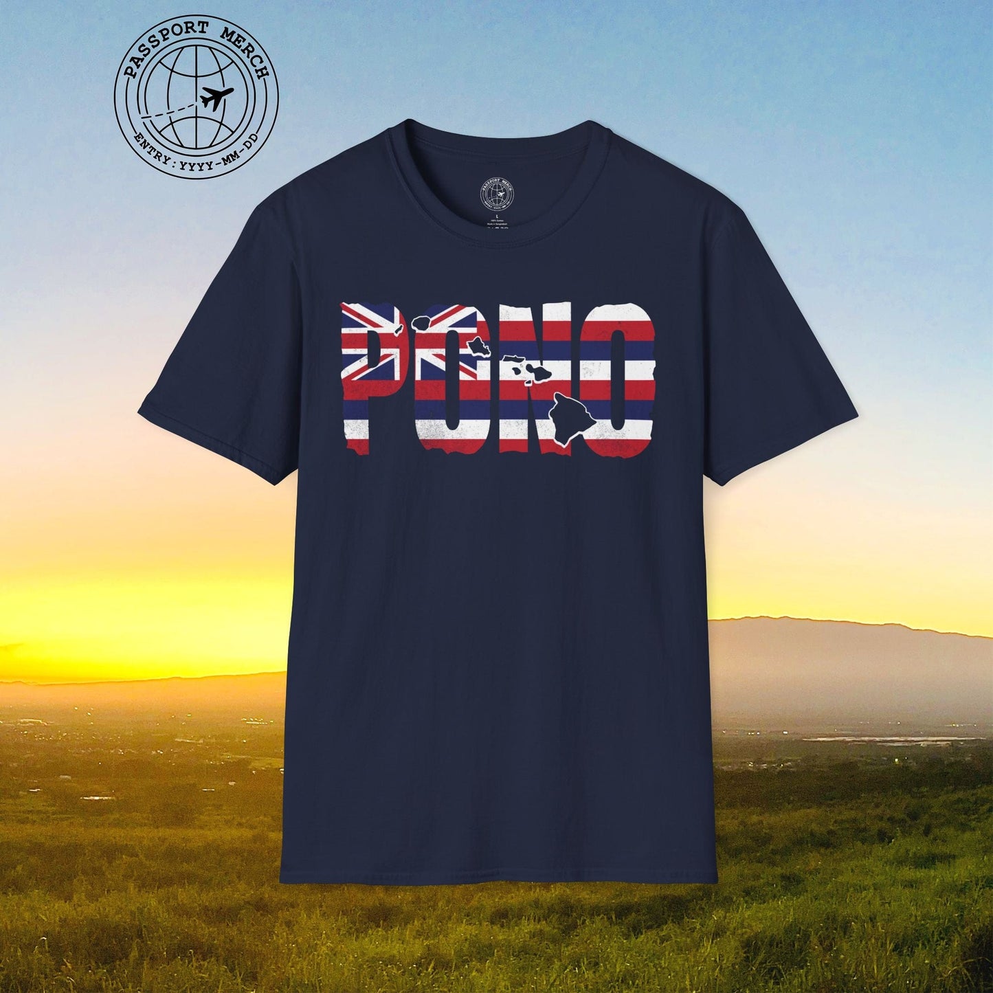 Hawaii Pono Letter Flag T-Shirt