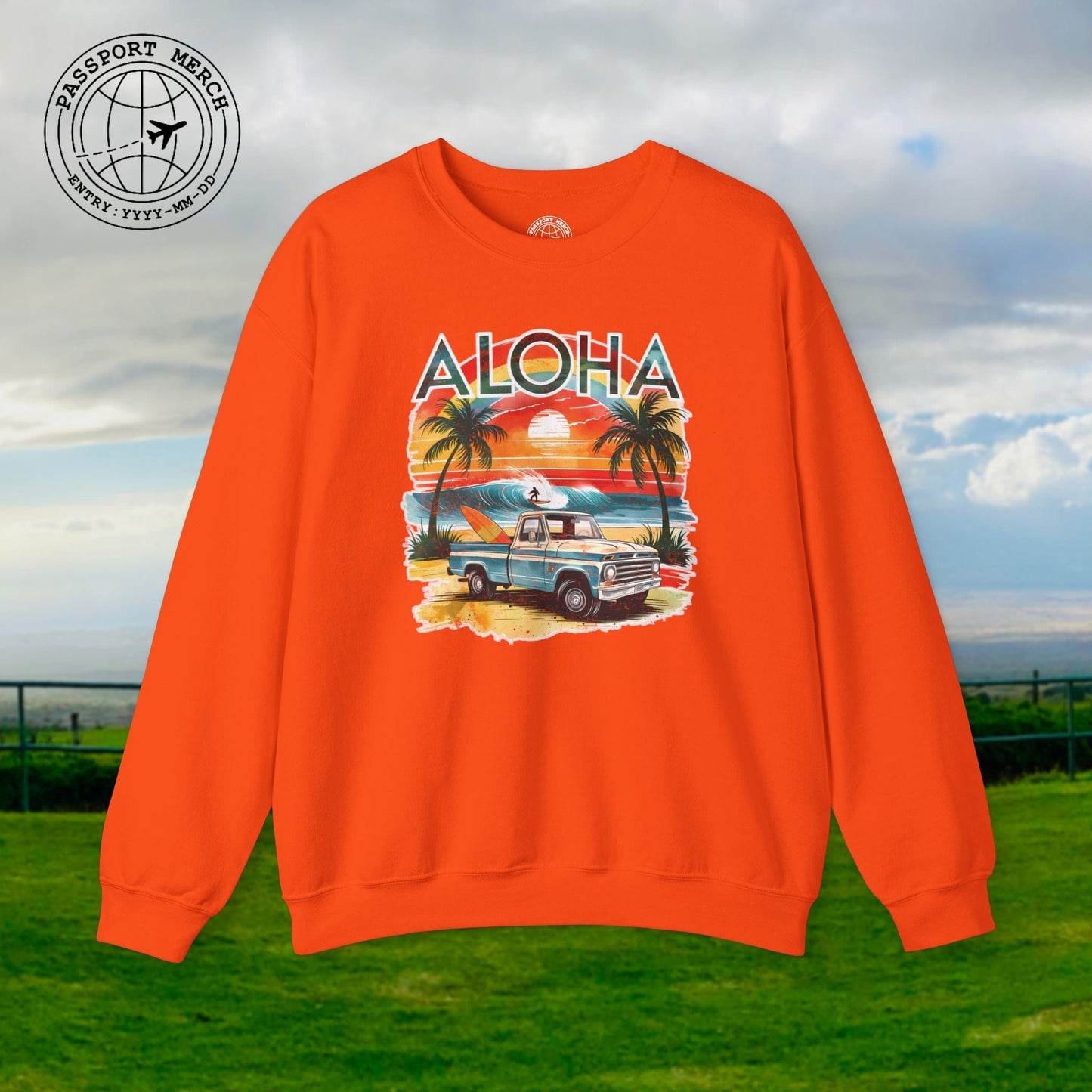 Retro Truck Hawaii Aloha Crewneck