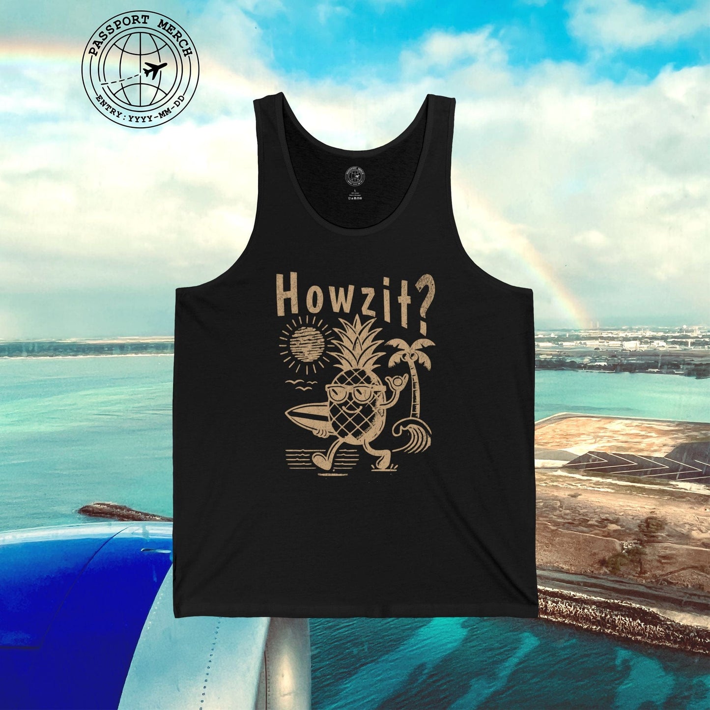 Howzit? Pineapple Shaka, Hawaii Tank Top