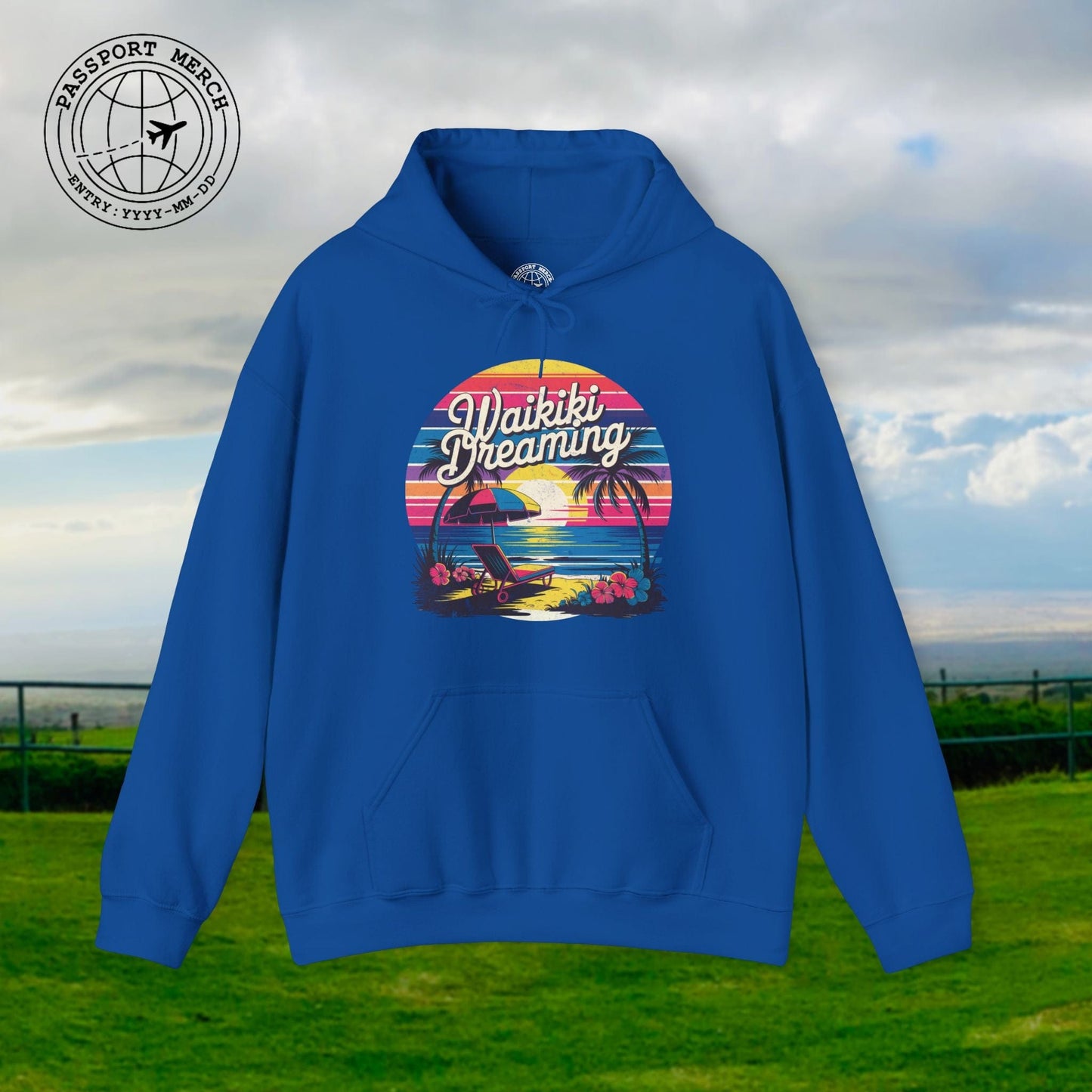 Retro Waikiki Dreaming, Hawaii Hoodie