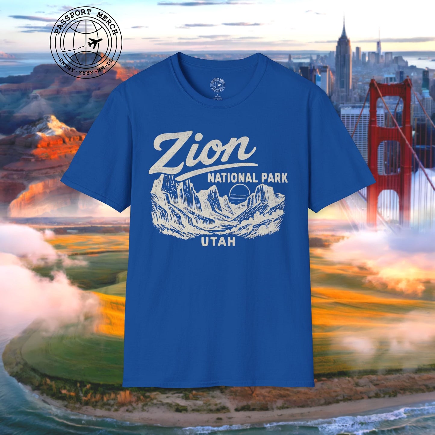 Zion National Park Vintage Monochrome, Utah T-Shirt