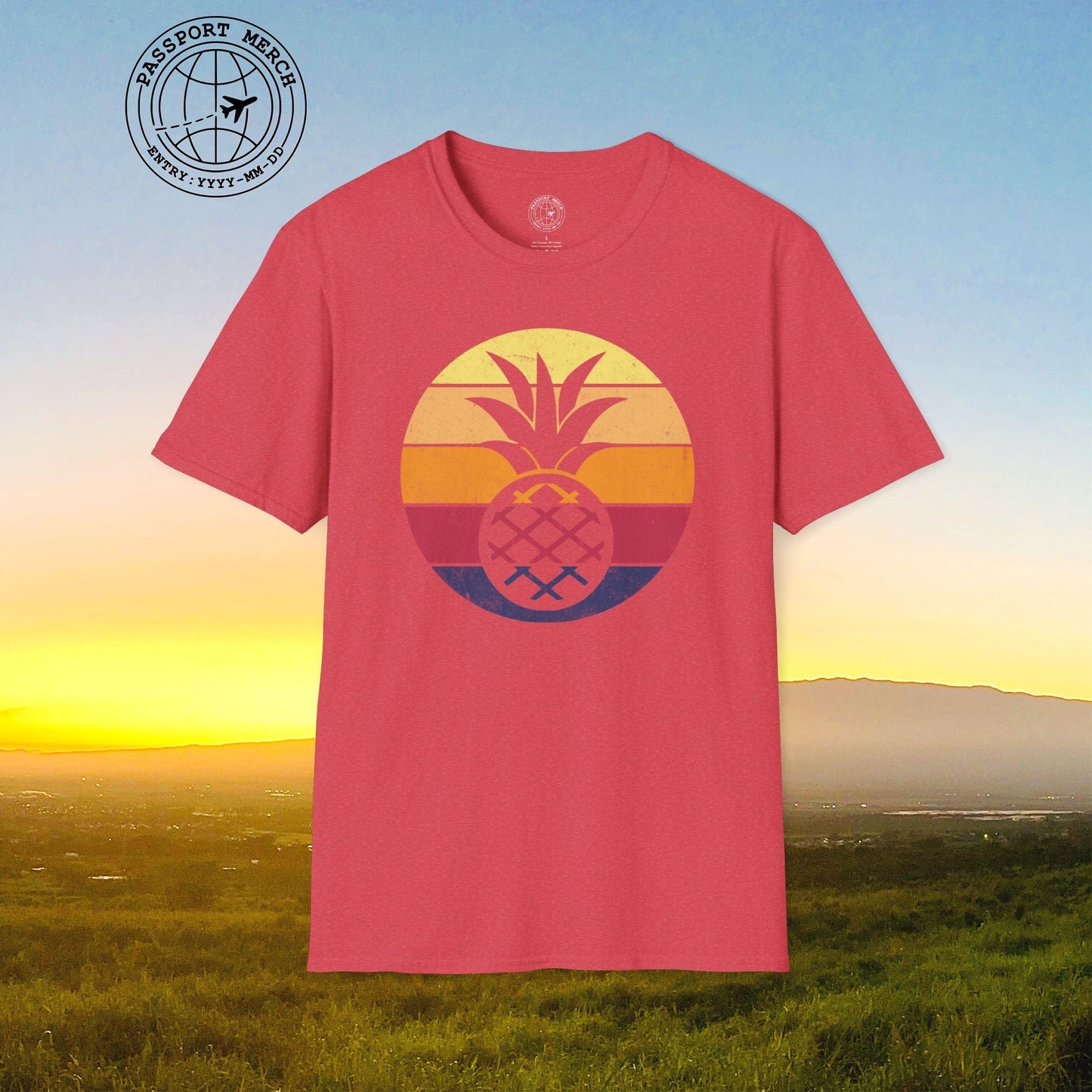 Retro Sun Hawaiian Pineapple T-Shirt