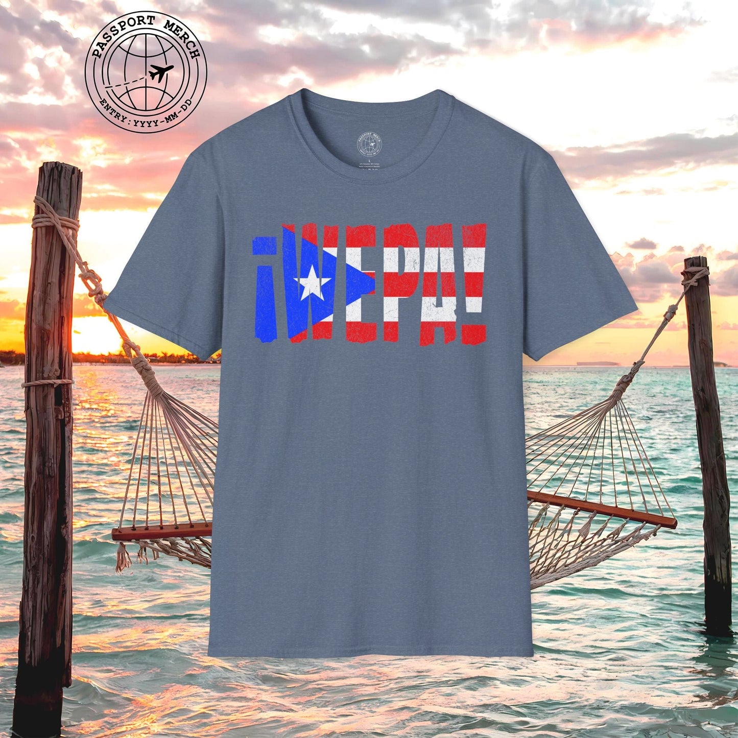 Wepa Puerto Rico Letter Flag T-Shirt