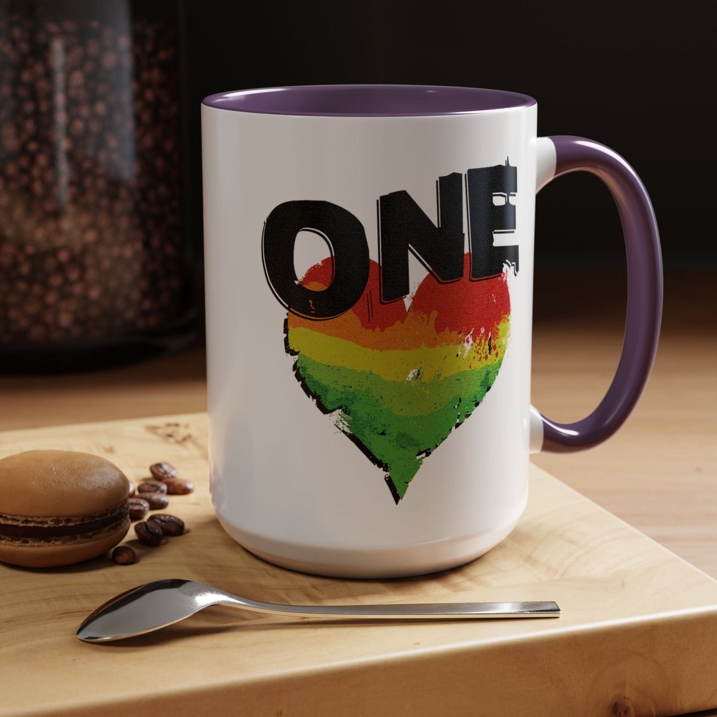 One Heart, Jamaican Reggae 15oz Mug