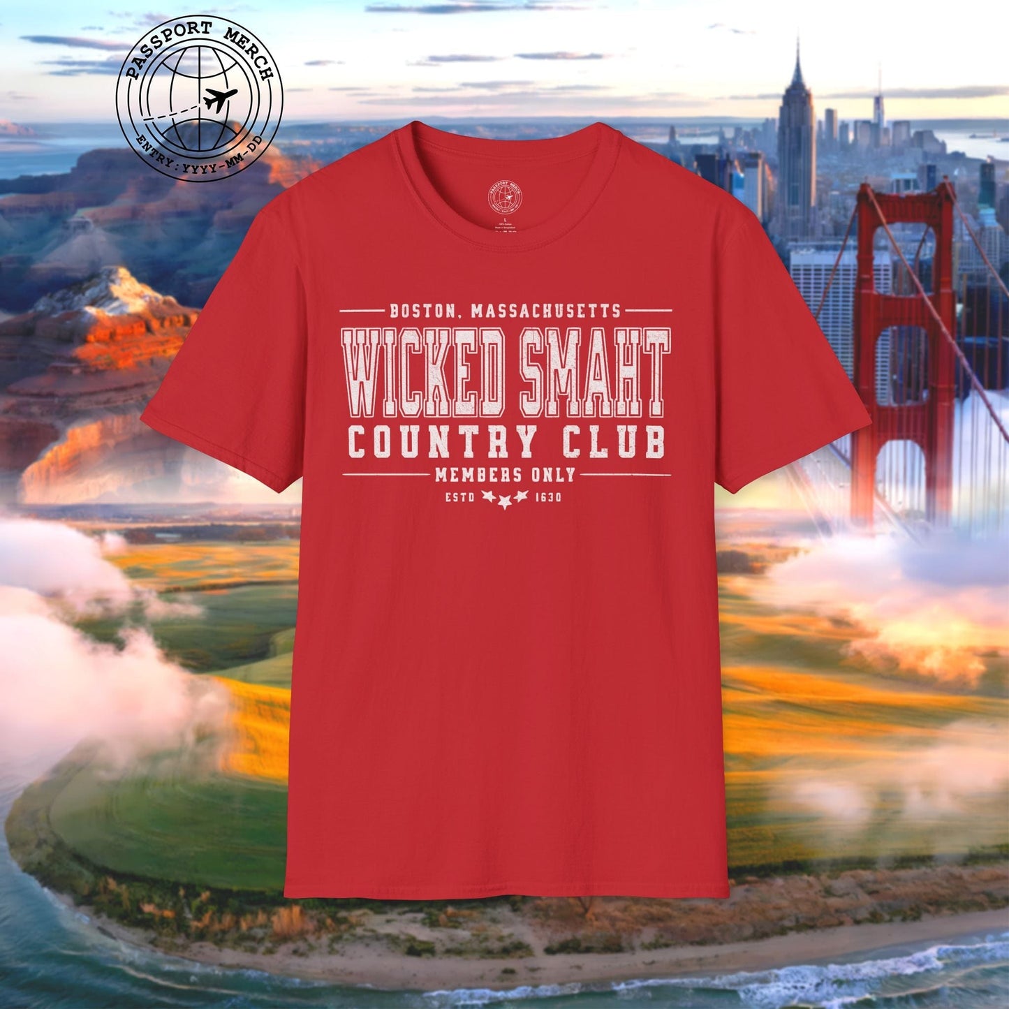 Wicked Smaht Country Club, Boston, Massachussets T-Shirt