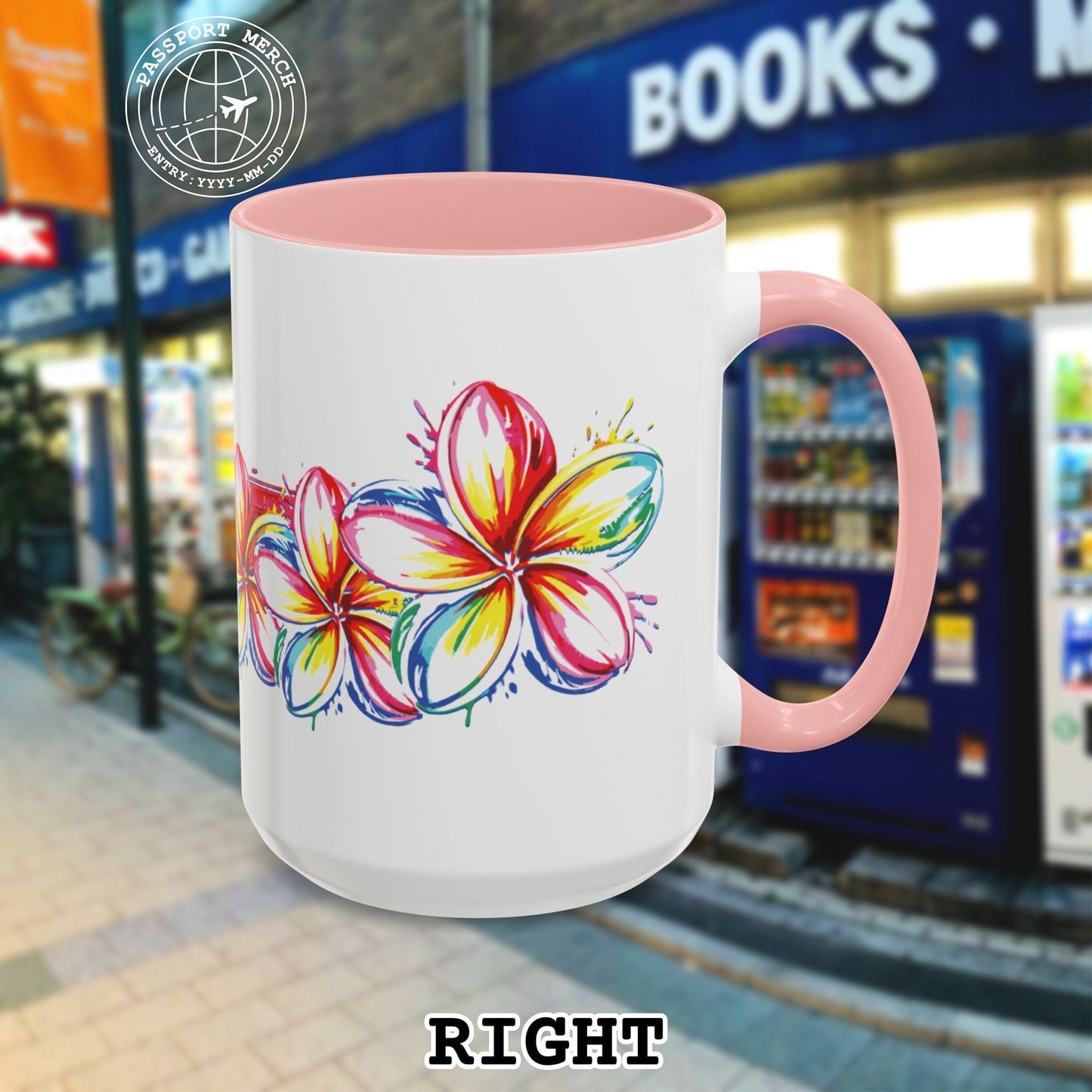 Neon Art Plumeria Rainbow, Hawaii 15oz Mug