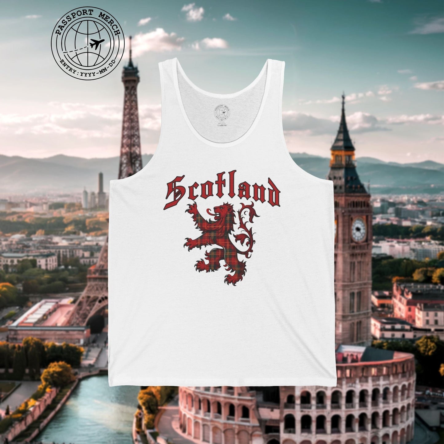 Tartan Lion Rampant, Scotland, UK Tank Top