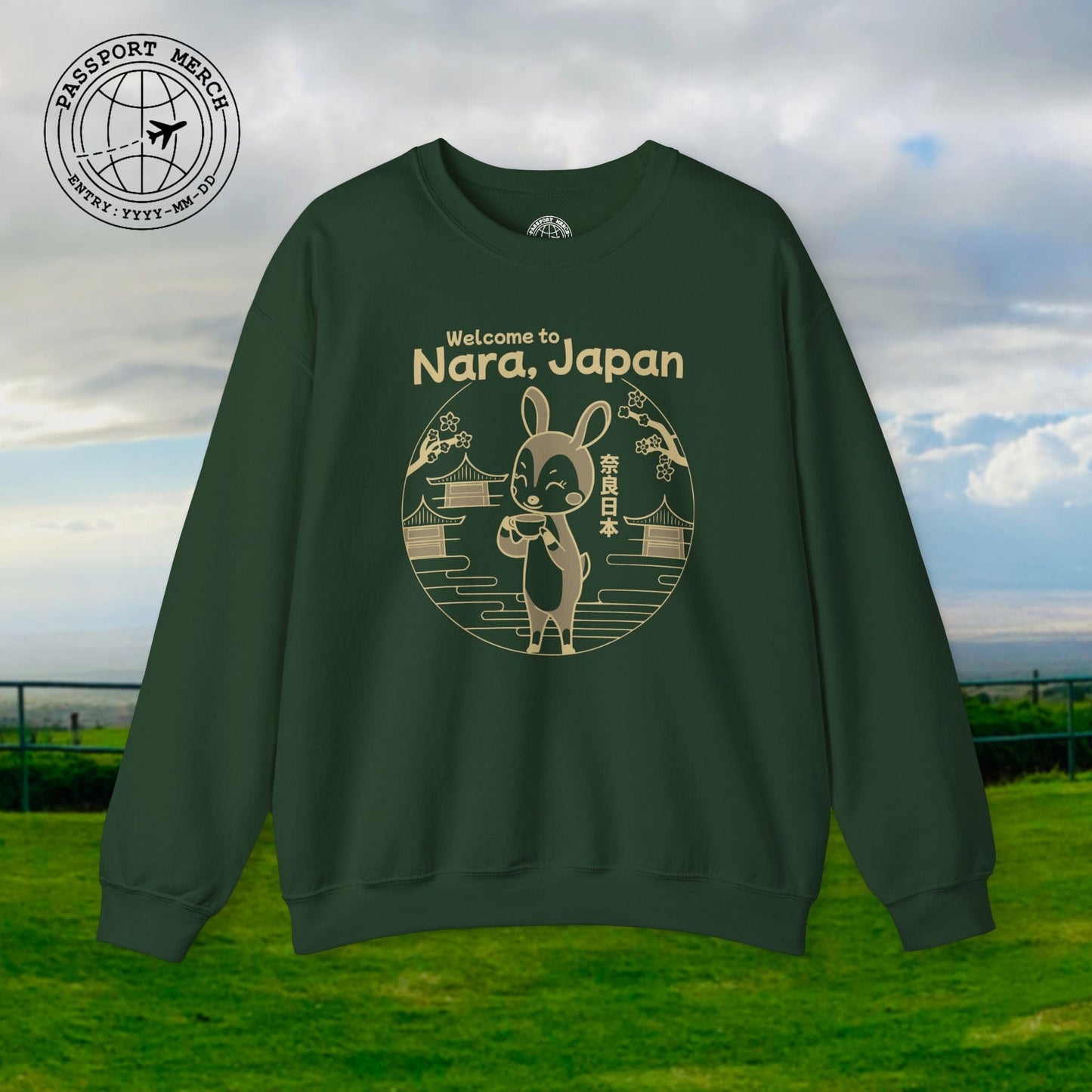 Welcome to Nara, Japan Crewneck