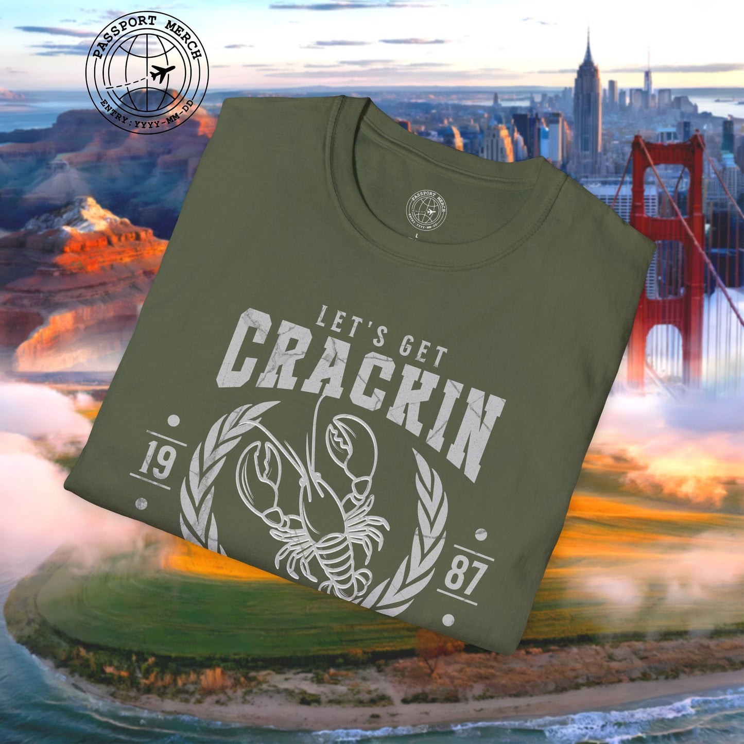 Let's Get Crackin Lobster State Champ, Maine T-Shirt