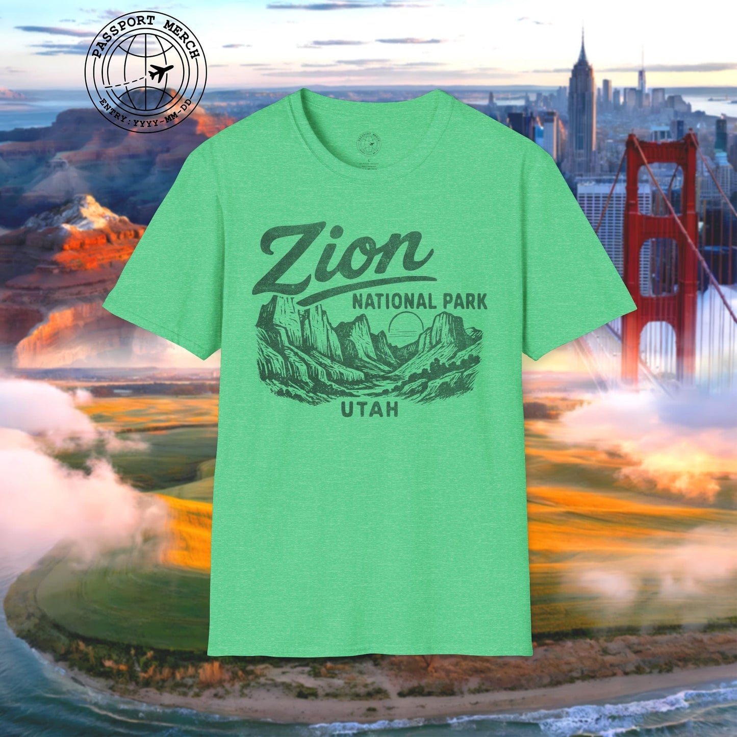 Zion National Park Vintage Monochrome, Utah T-Shirt