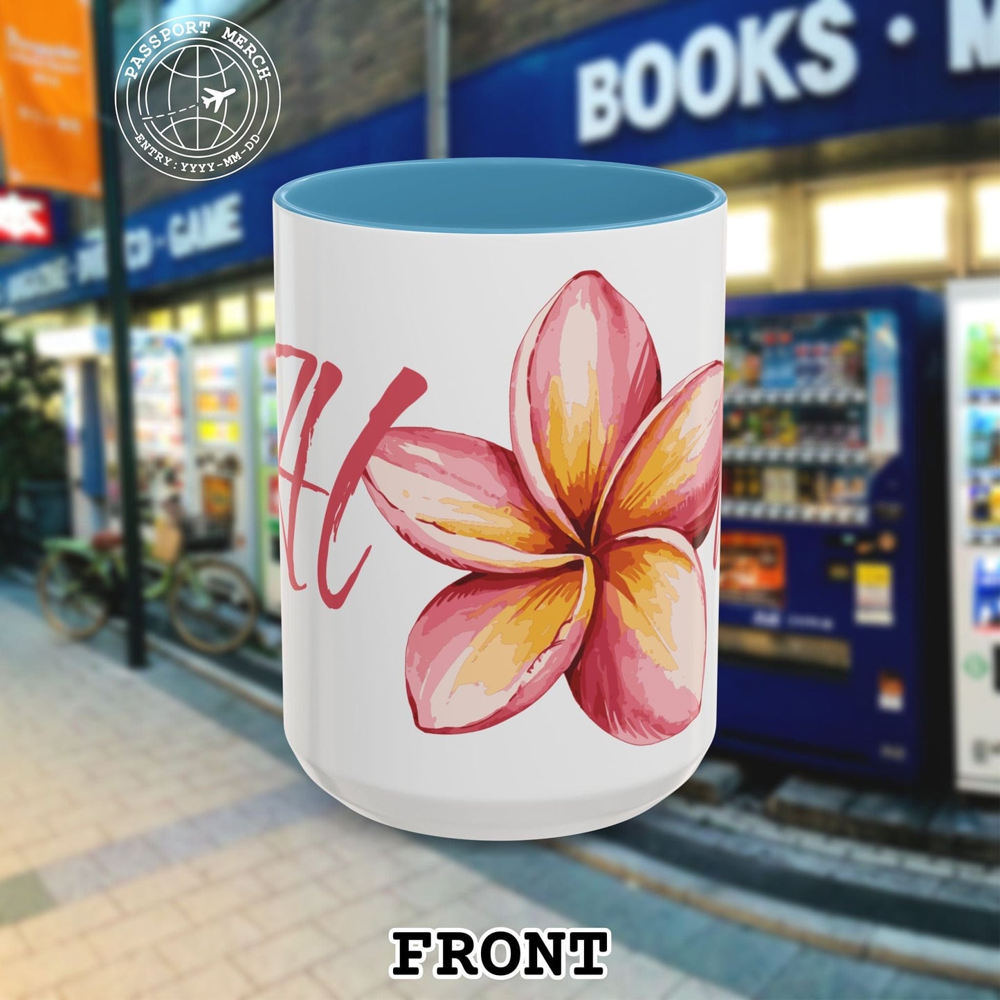 Aloha Watercolor Plumeria, Hawaii 15oz Mug