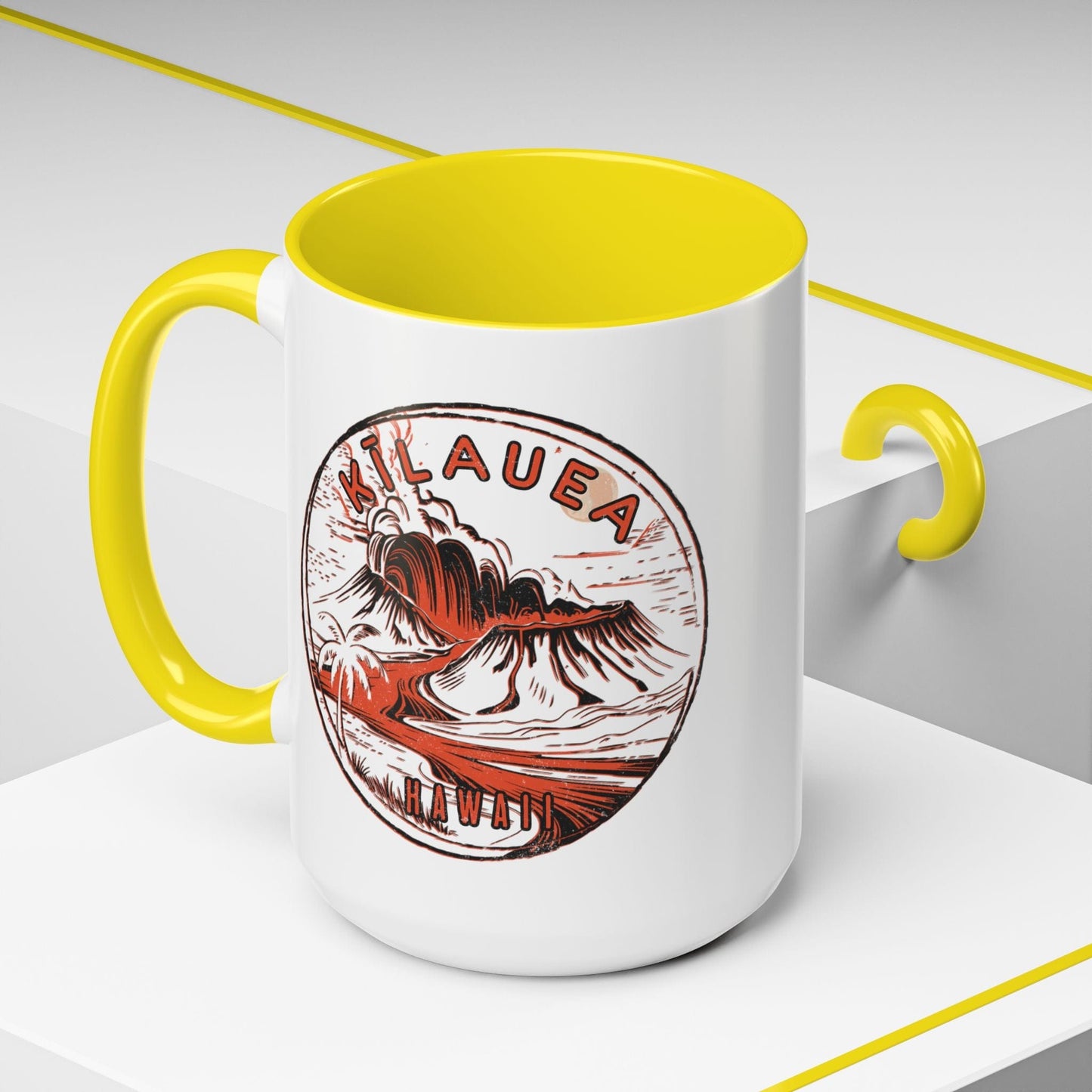 Vintage Kilauea Eruption, Hawaii 15oz Mug