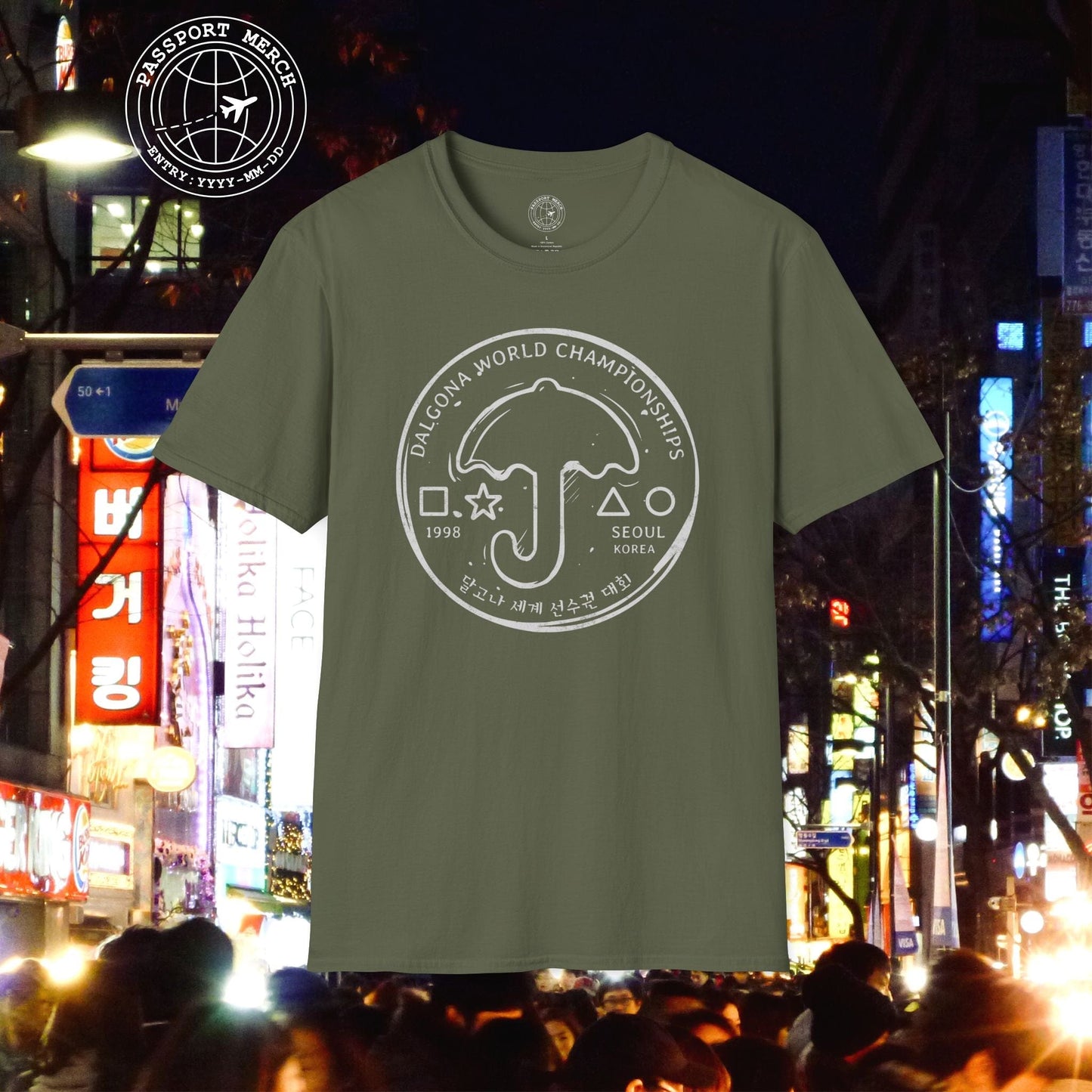 Vintage Dalgona World Championships, Seoul, South Korea T-Shirt