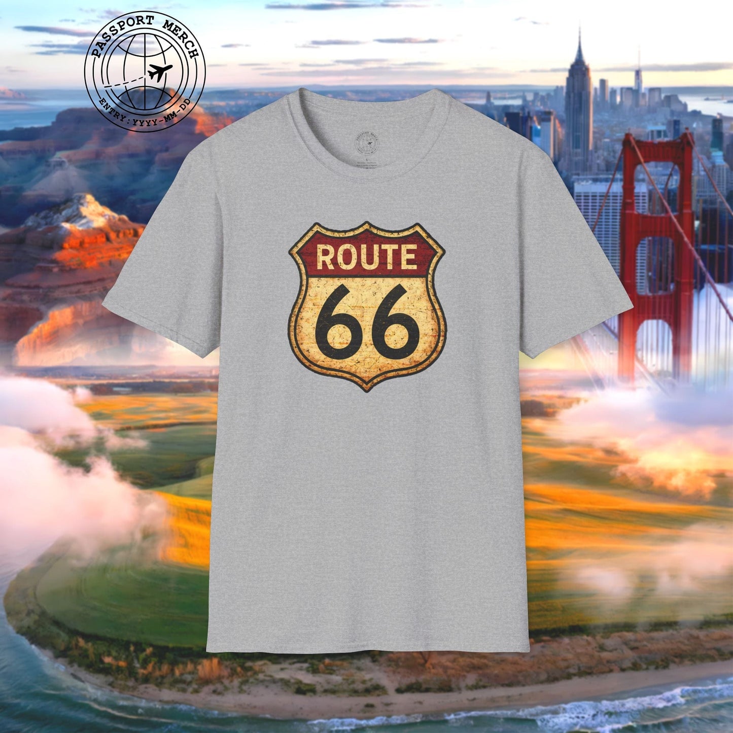 Signs of Wanderlust, Vintage Route 66, USA T-Shirt