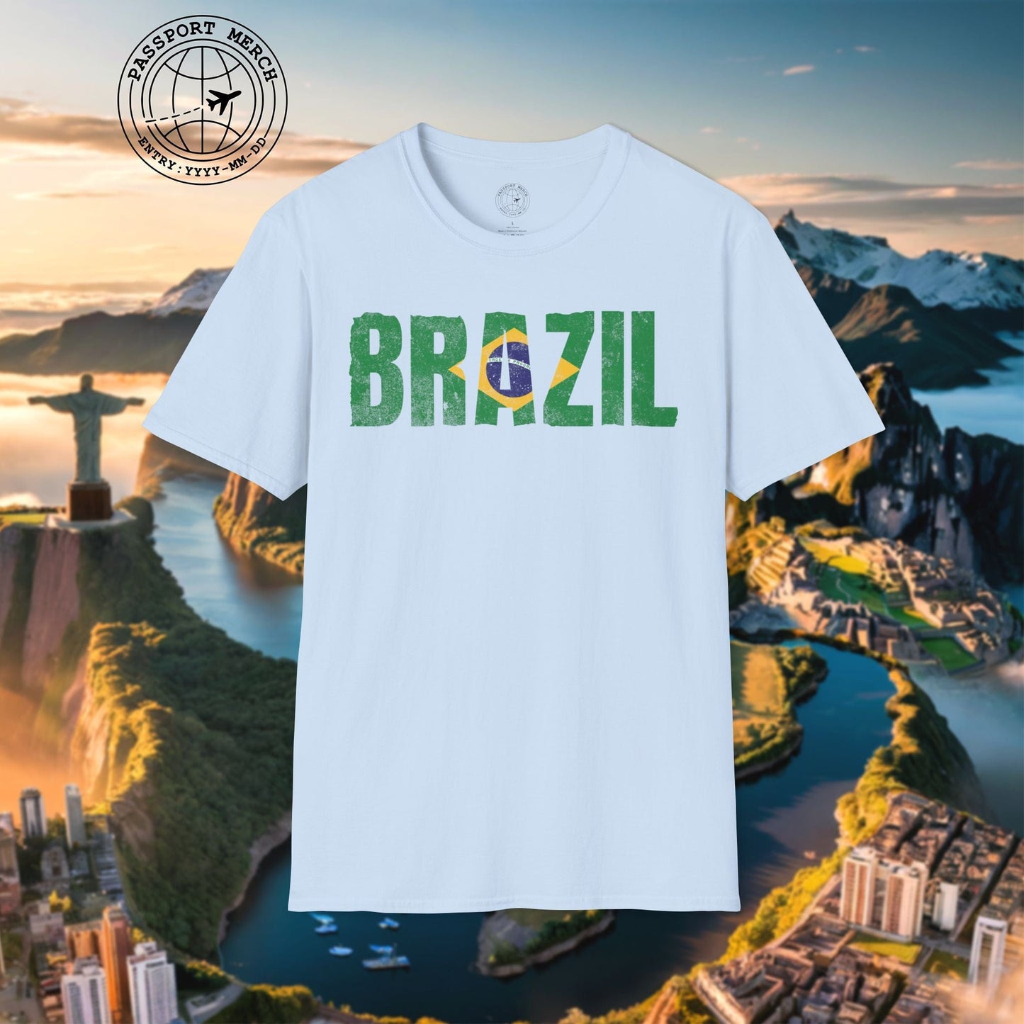 Brazil Patriotism Letter Flag T-Shirt