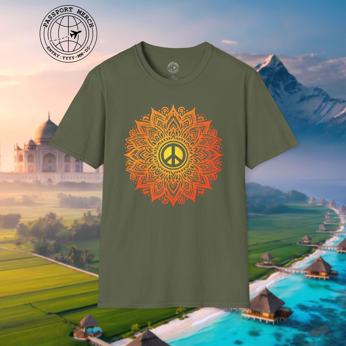 Peace Mandala India T-Shirt