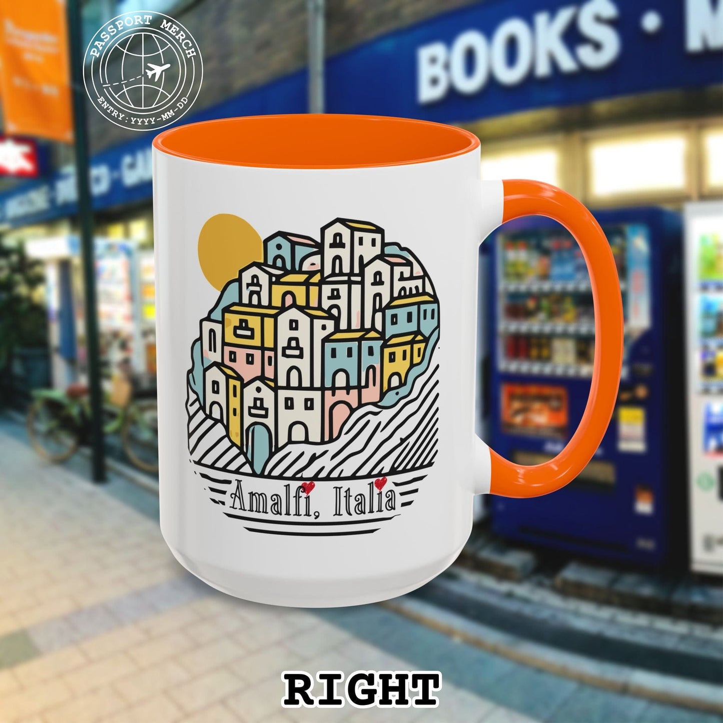 Hearts for Amalfi, Italy 15oz Mug