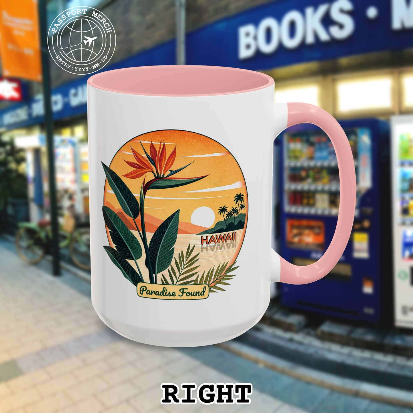 Retro (Bird of) Paradise Found, Hawaii 15oz Mug