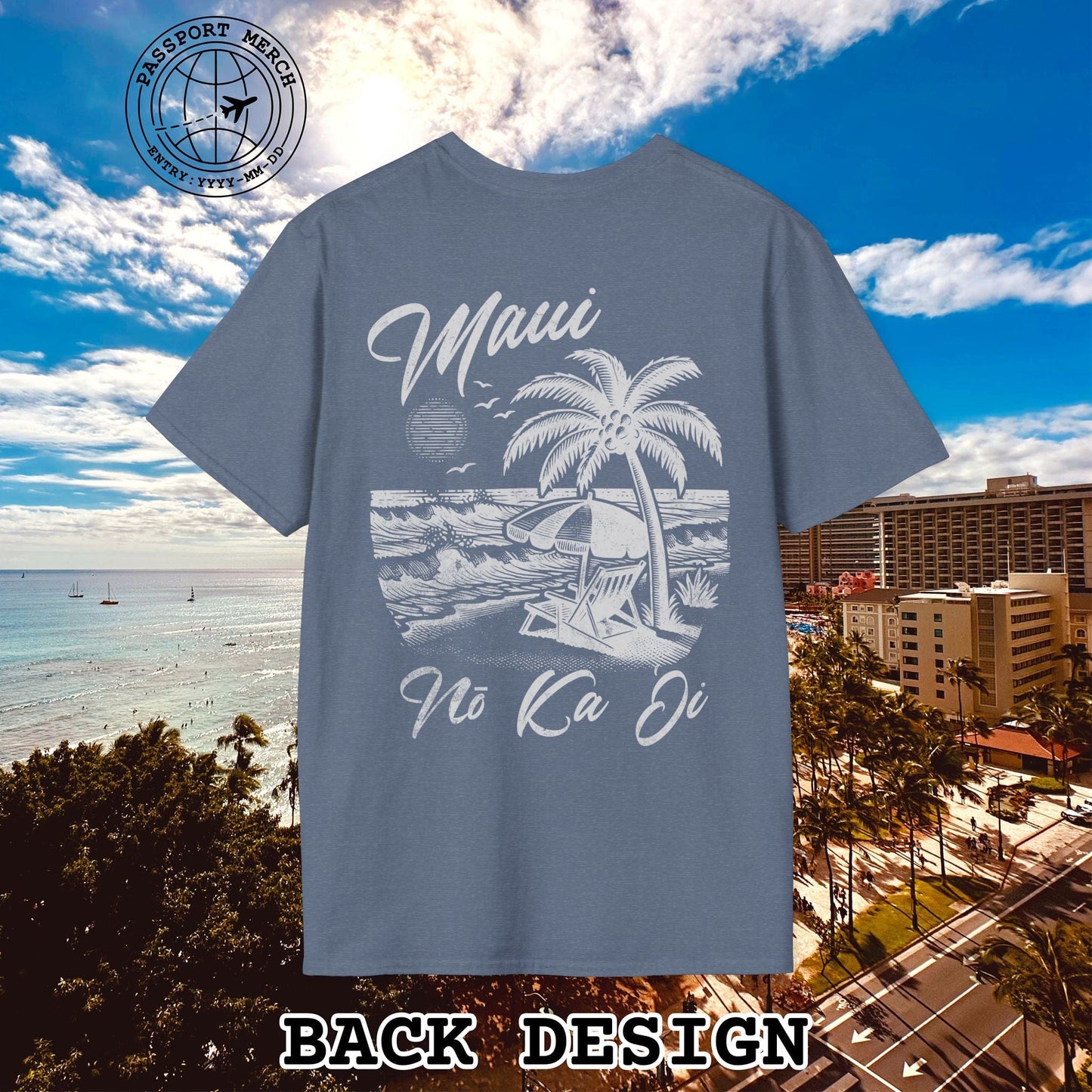 Maui No Ka Oi Hawaii, Back Print T-Shirt