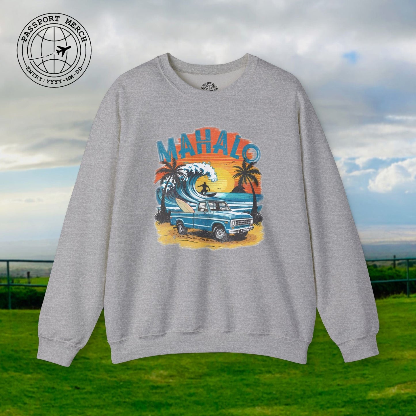 Retro Truck Hawaii Mahalo Crewneck