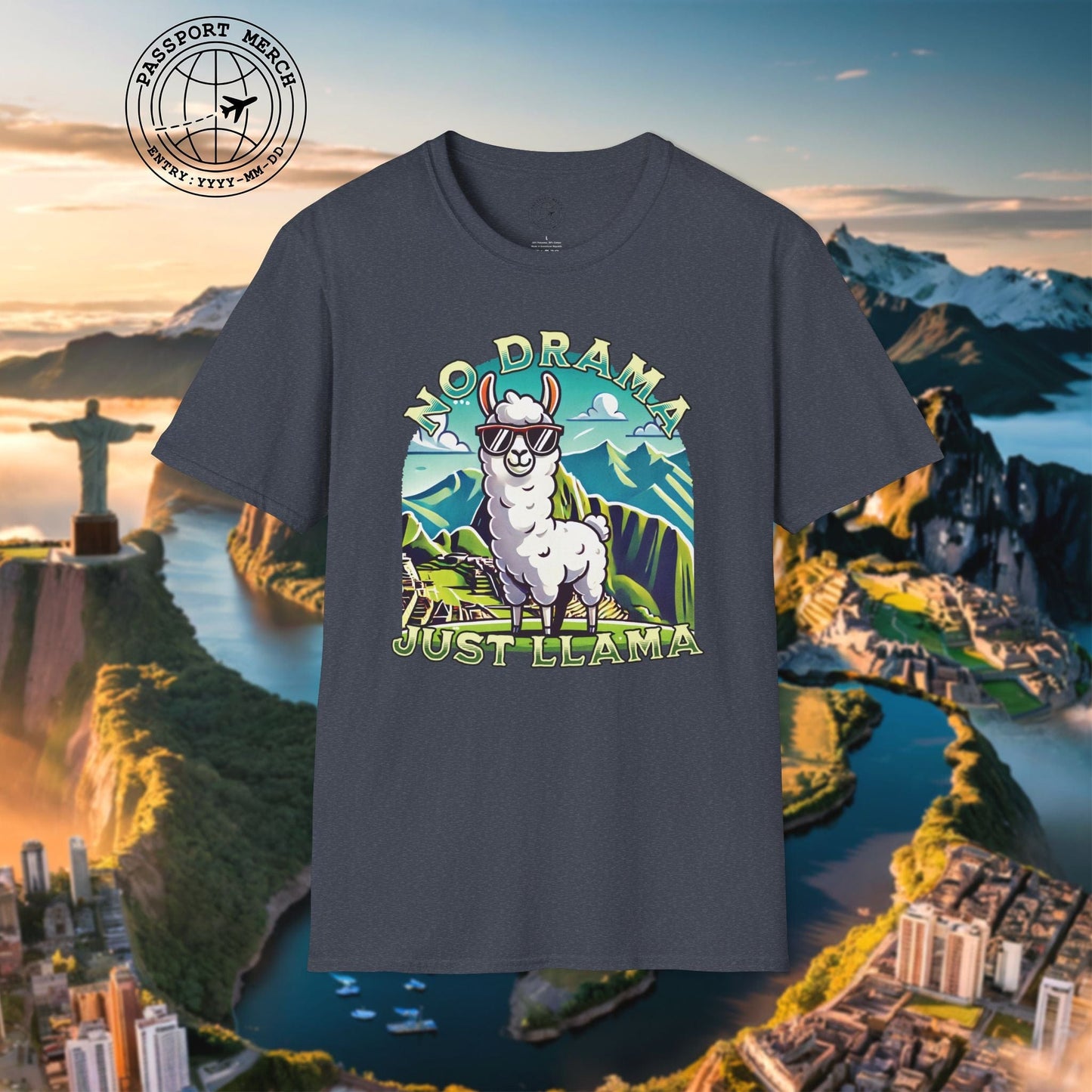 No Drama Just Llama Machu Picchu Peru T-Shirt