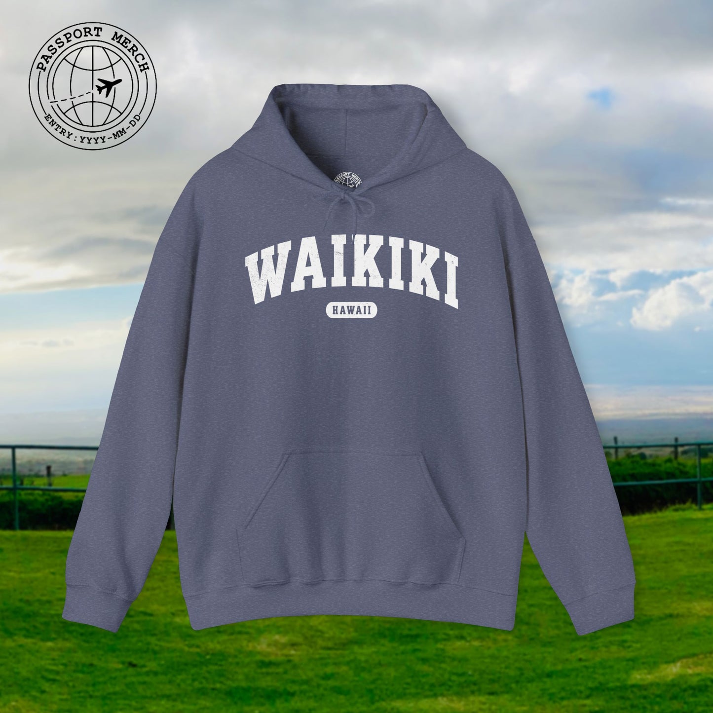 Classic Athletic (Bucket List Edition), Waikiki, Hawaii Hoodie