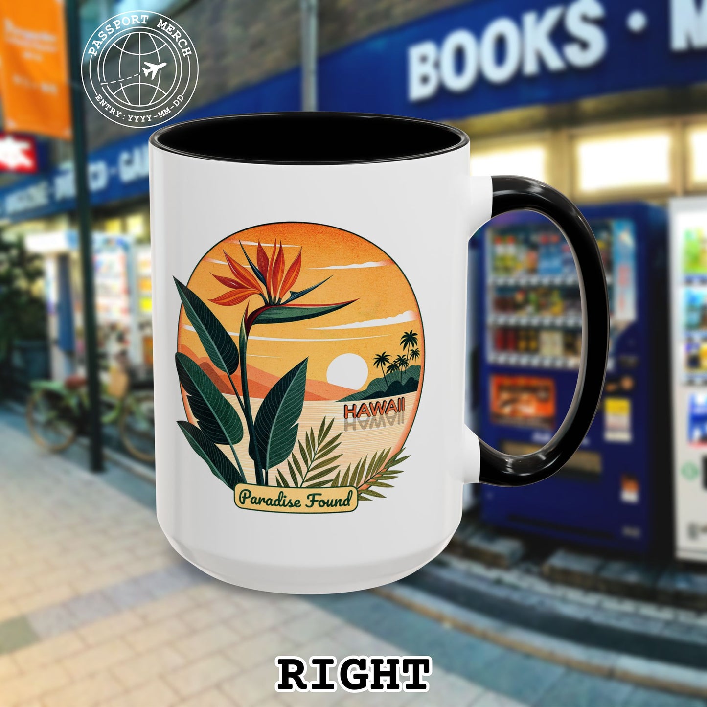 Retro (Bird of) Paradise Found, Hawaii 15oz Mug