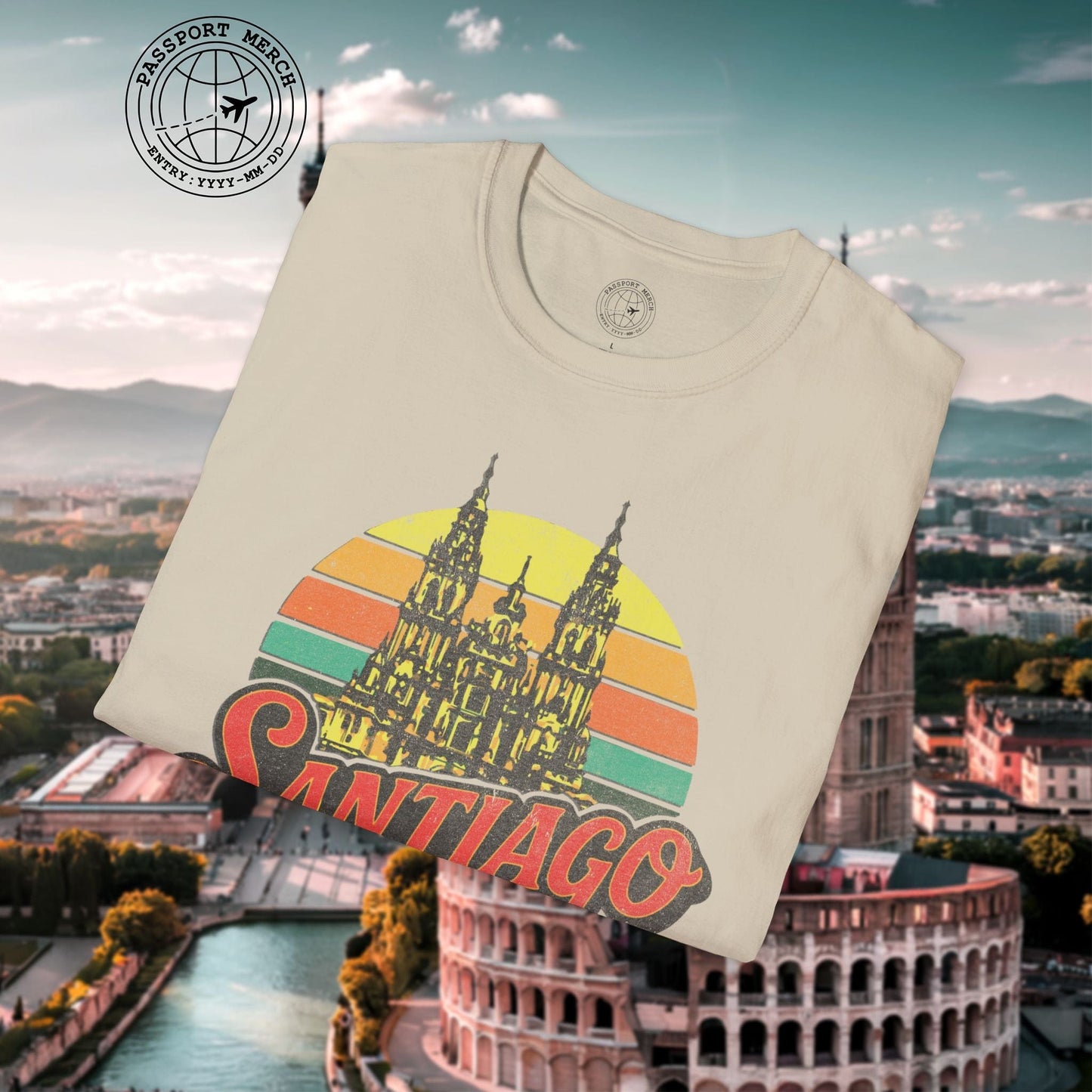 Santiago, Spain - 80's Vintage T-Shirt
