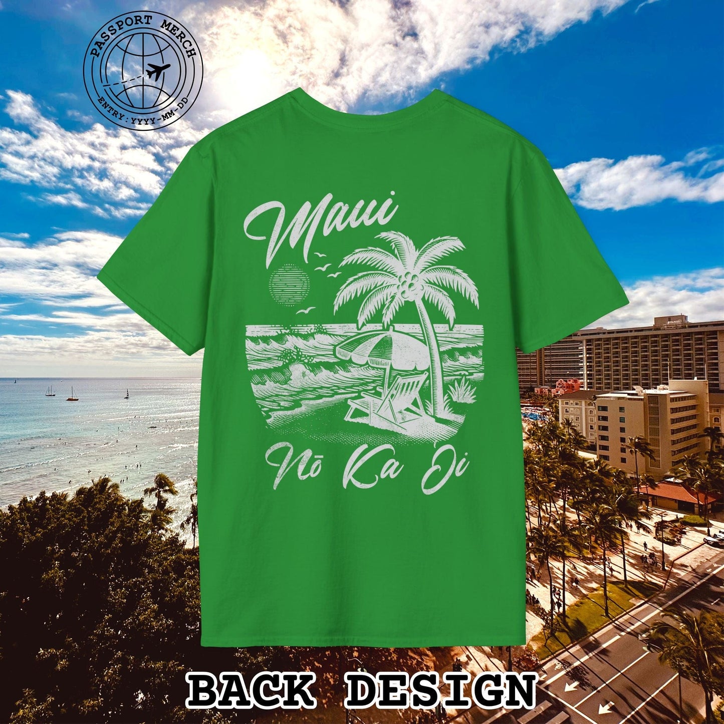 Maui No Ka Oi Hawaii, Back Print T-Shirt