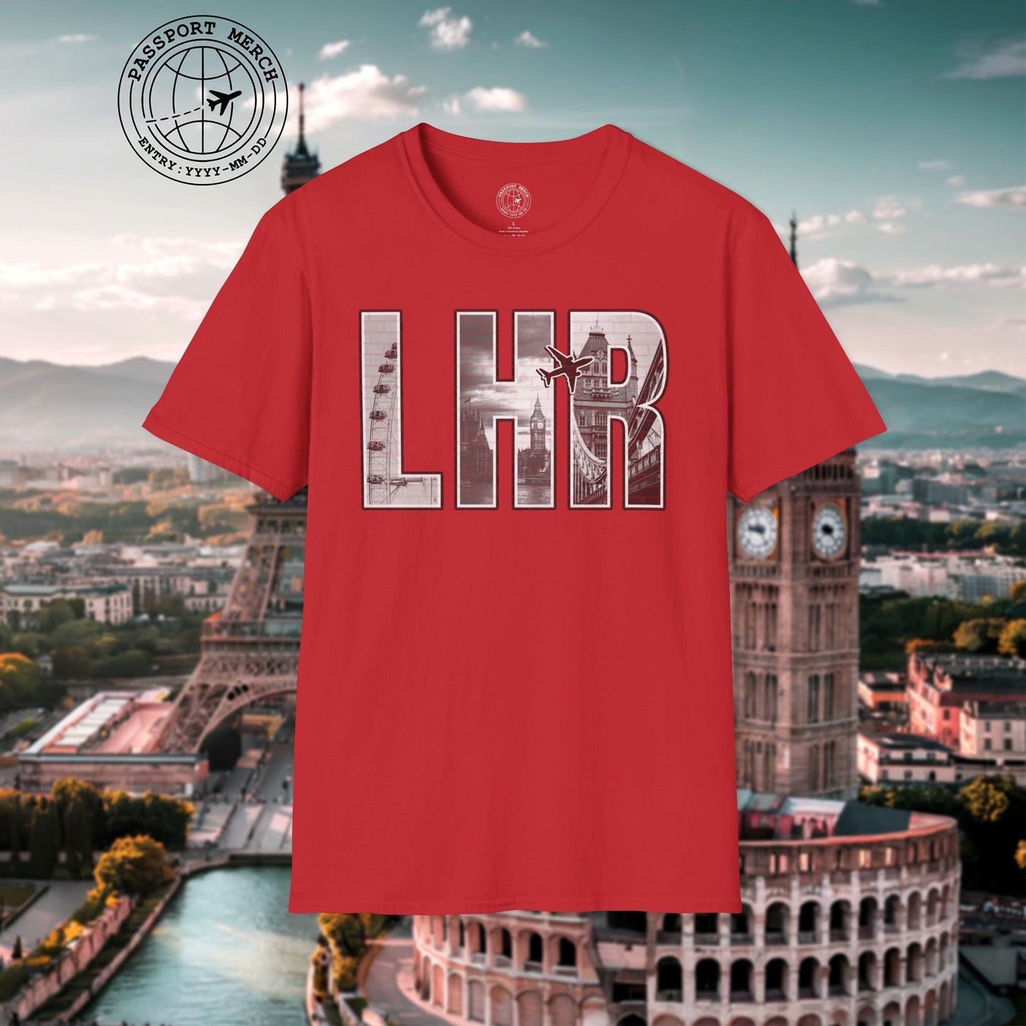 Airport Window London England UK LHR T-Shirt
