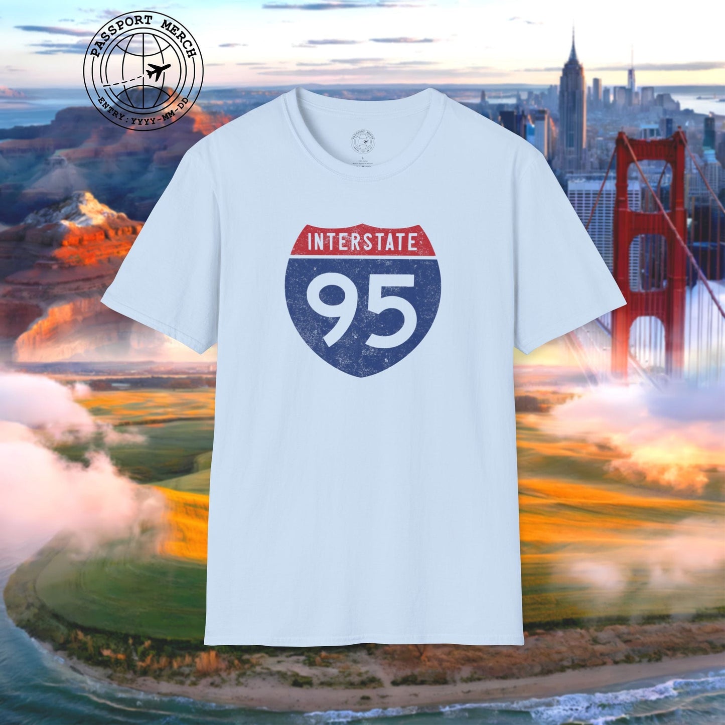 Signs of Wanderlust, Interstate 95, USA T-Shirt