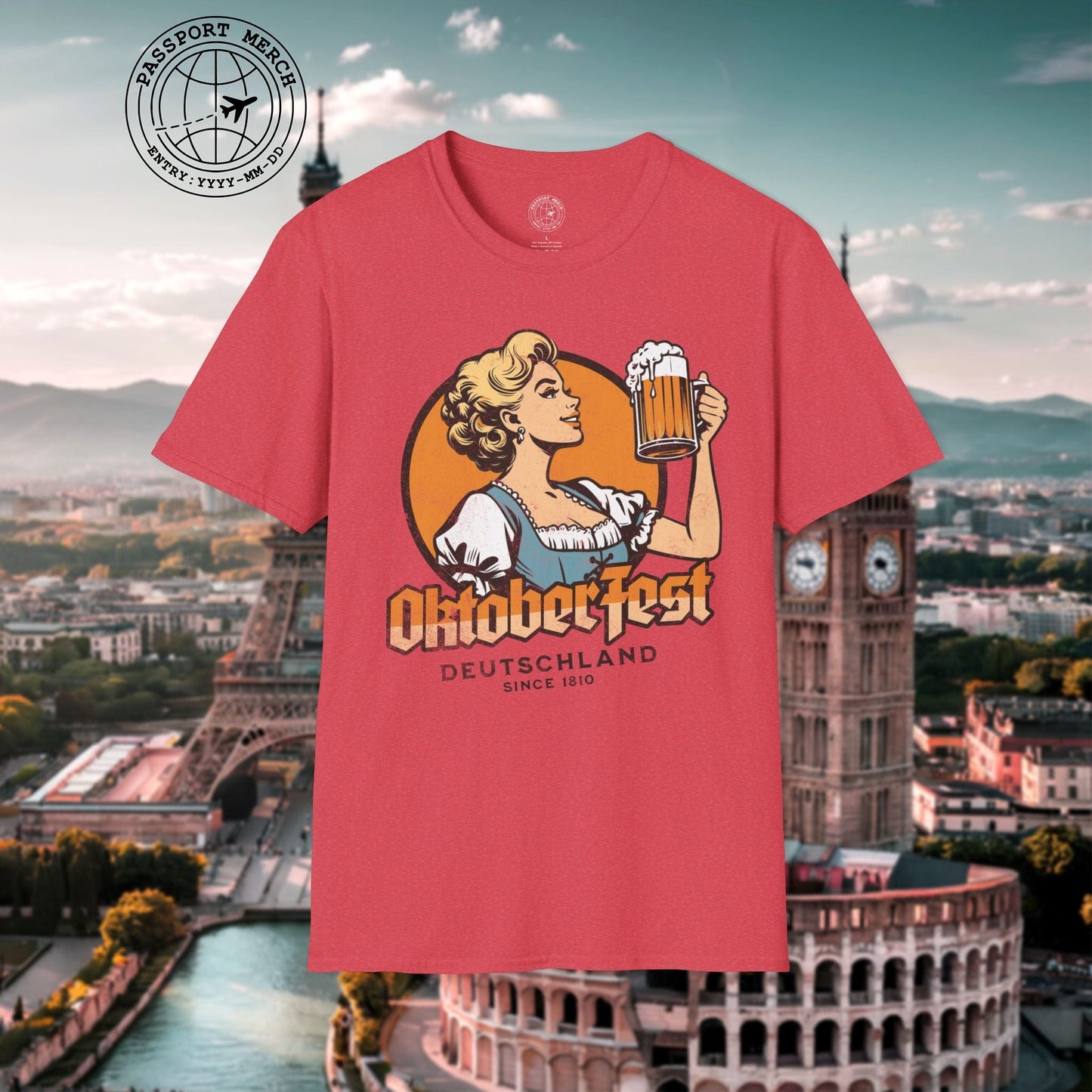 Vintage Oktoberfest Beer Maiden, Germany T-Shirt