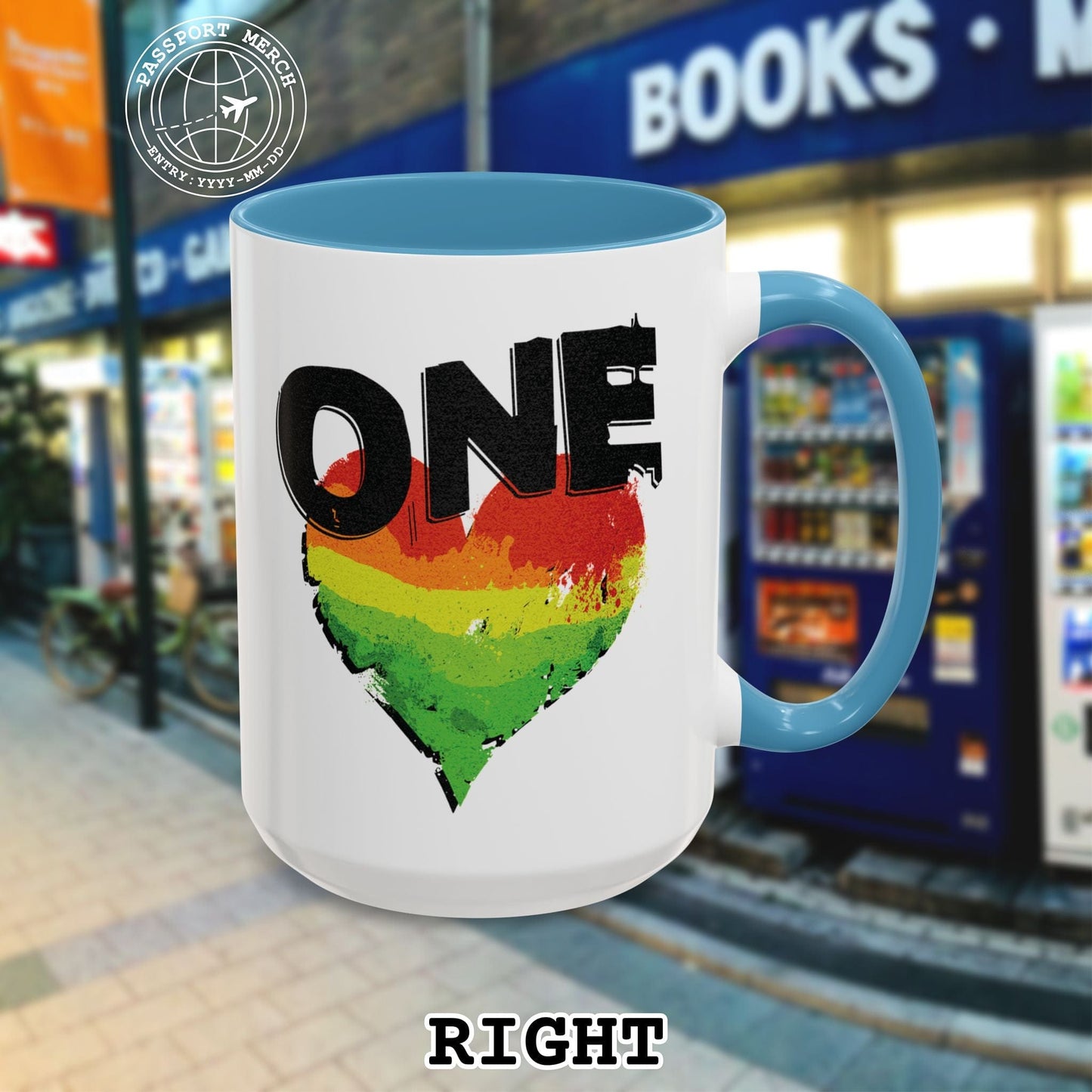 One Heart, Jamaican Reggae 15oz Mug