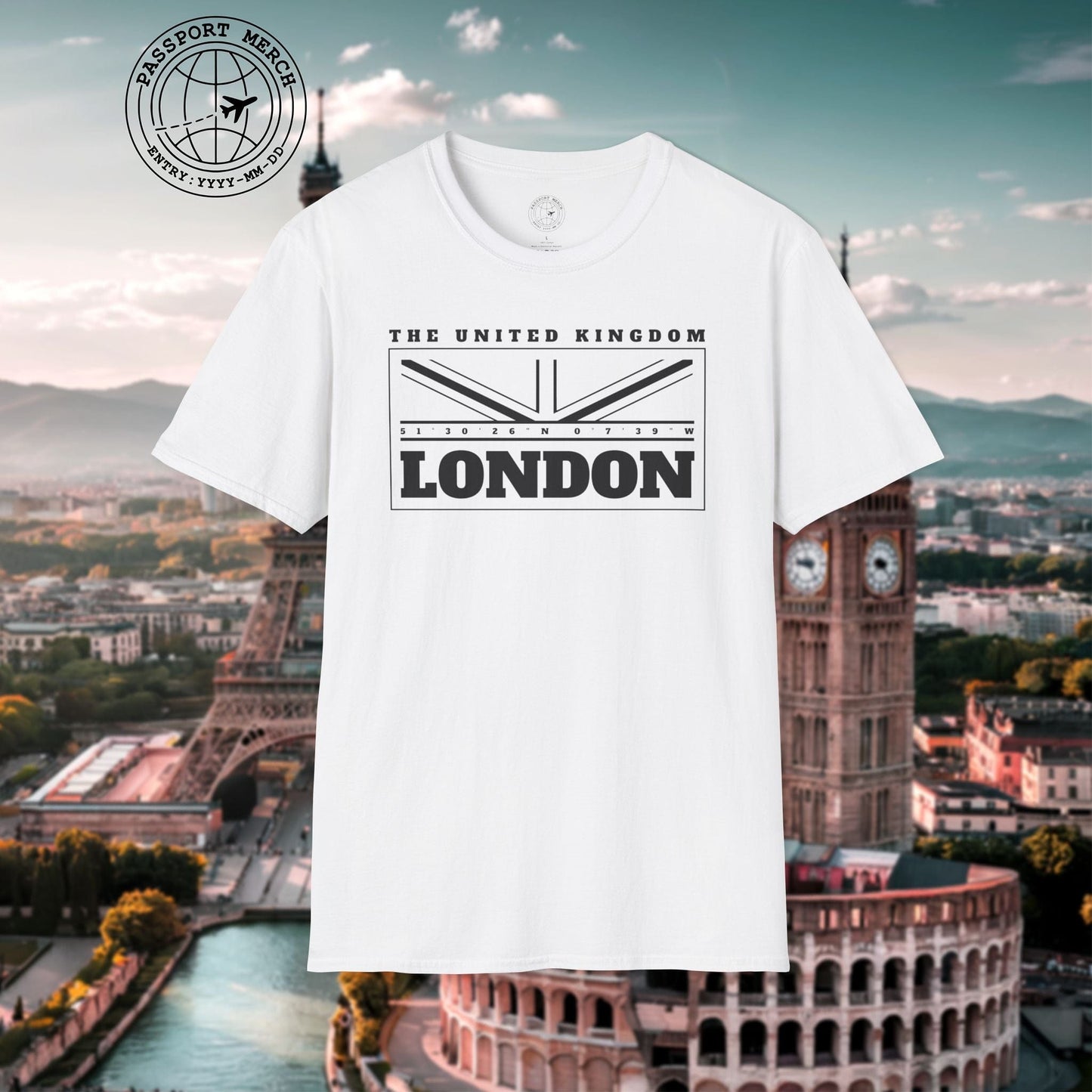 GPS Flag London England, UK T-Shirt