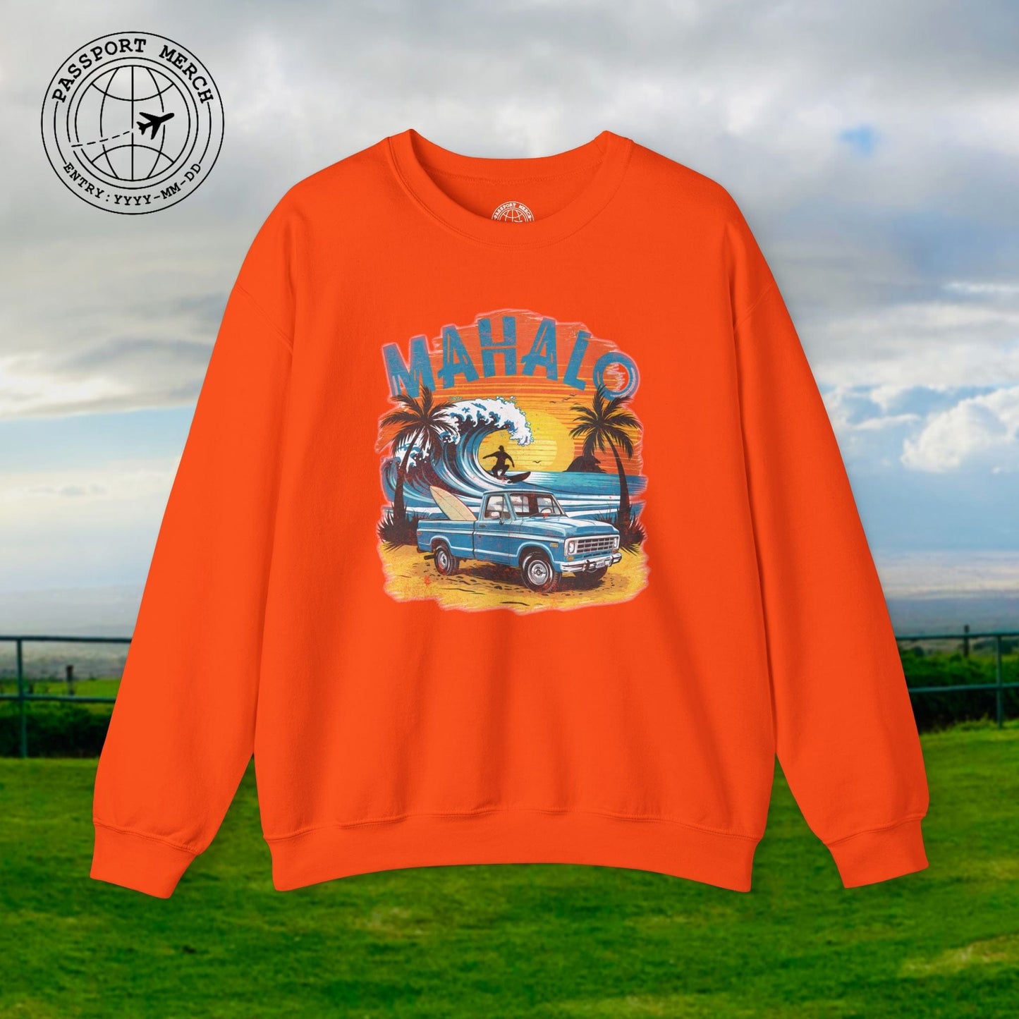 Retro Truck Hawaii Mahalo Crewneck