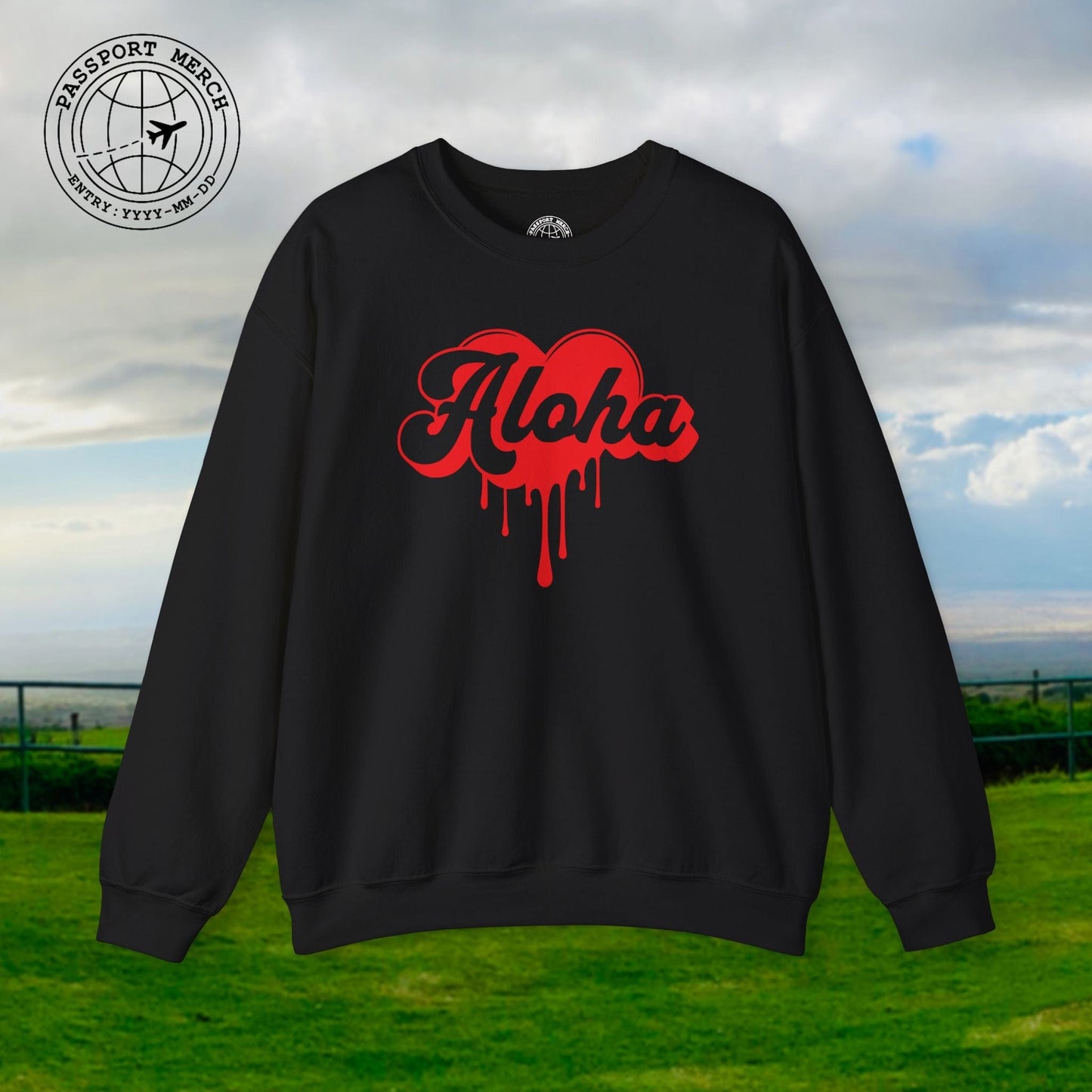 Aloha Melting Heart, Hawaii Crewneck