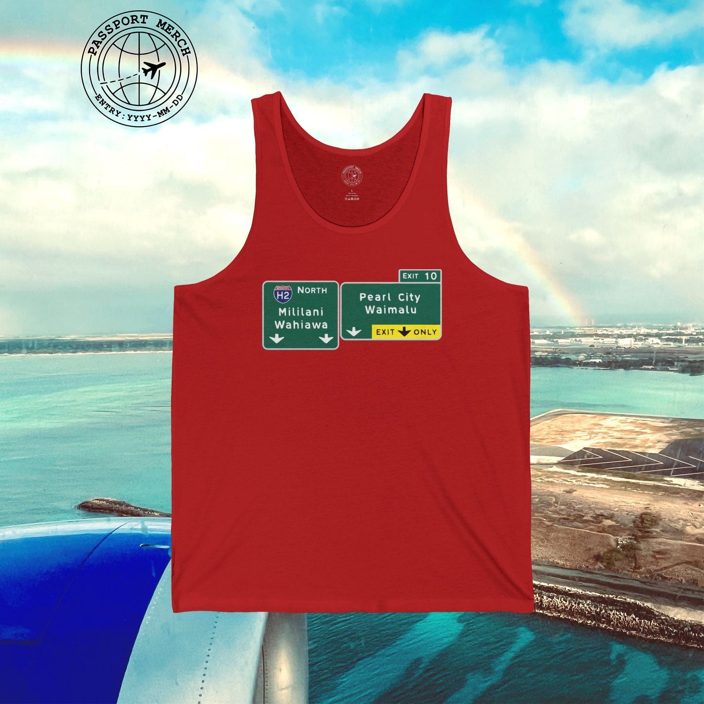 Signs of Wanderlust, Pearl City/Waimalu Exit 10, Hawaii Tank Top