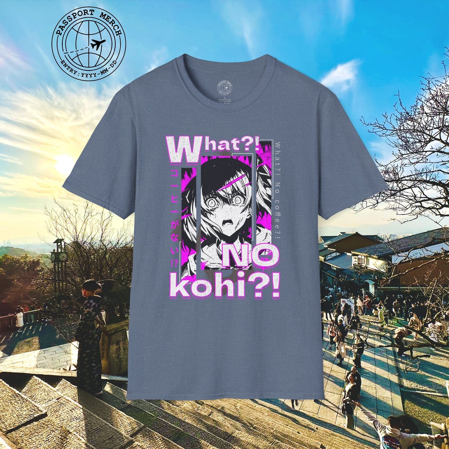 The "What?! No kohi?!" Anime Terror Face Japan T-Shirt