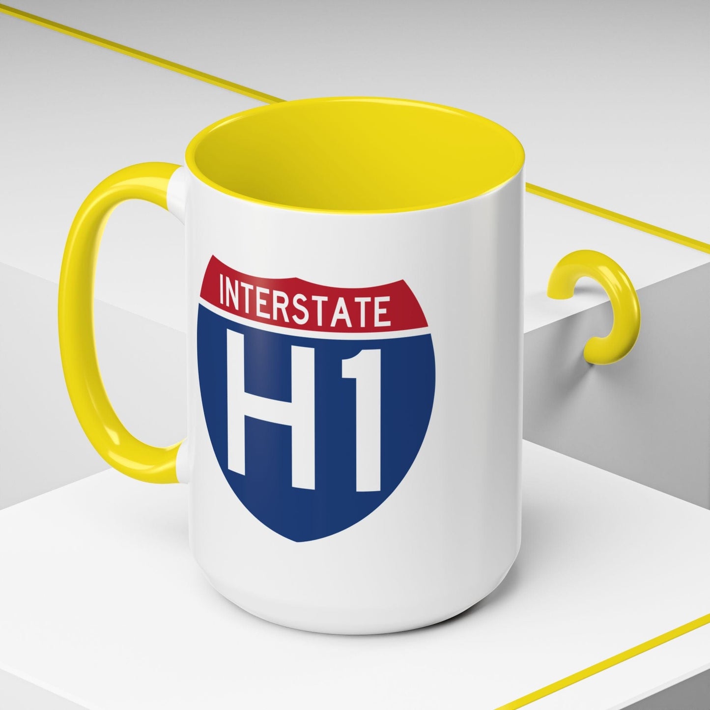 Signs of Wanderlust, Interstate H1, Hawaii 15oz Mug