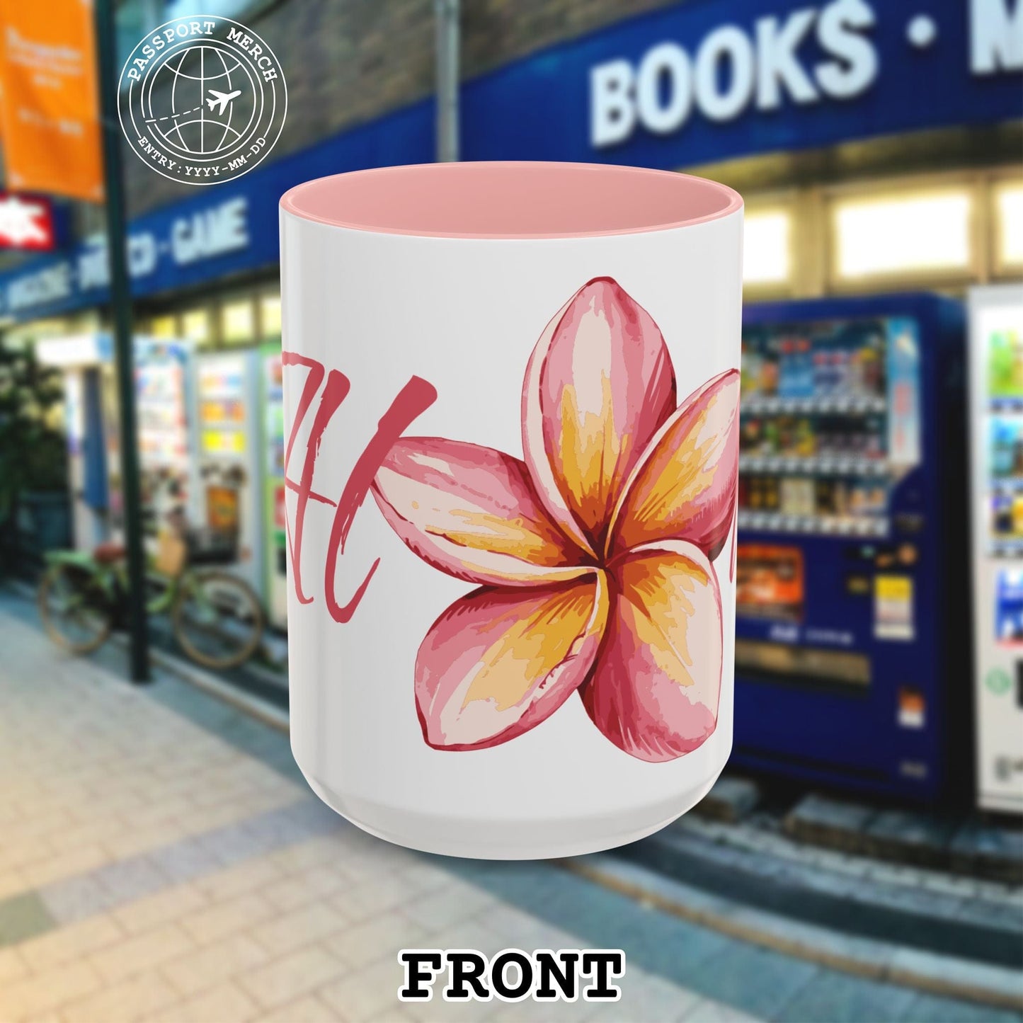 Aloha Watercolor Plumeria, Hawaii 15oz Mug