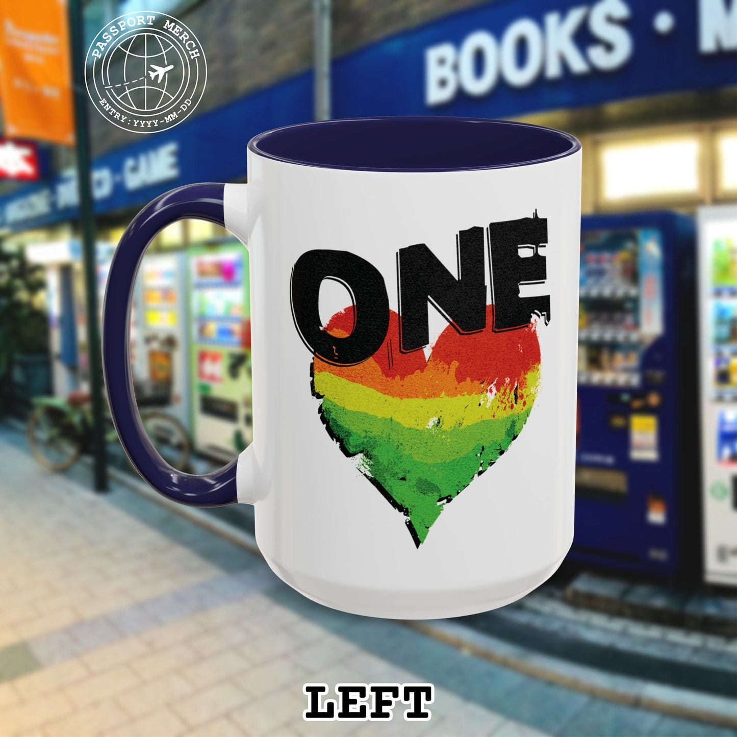 One Heart, Jamaican Reggae 15oz Mug
