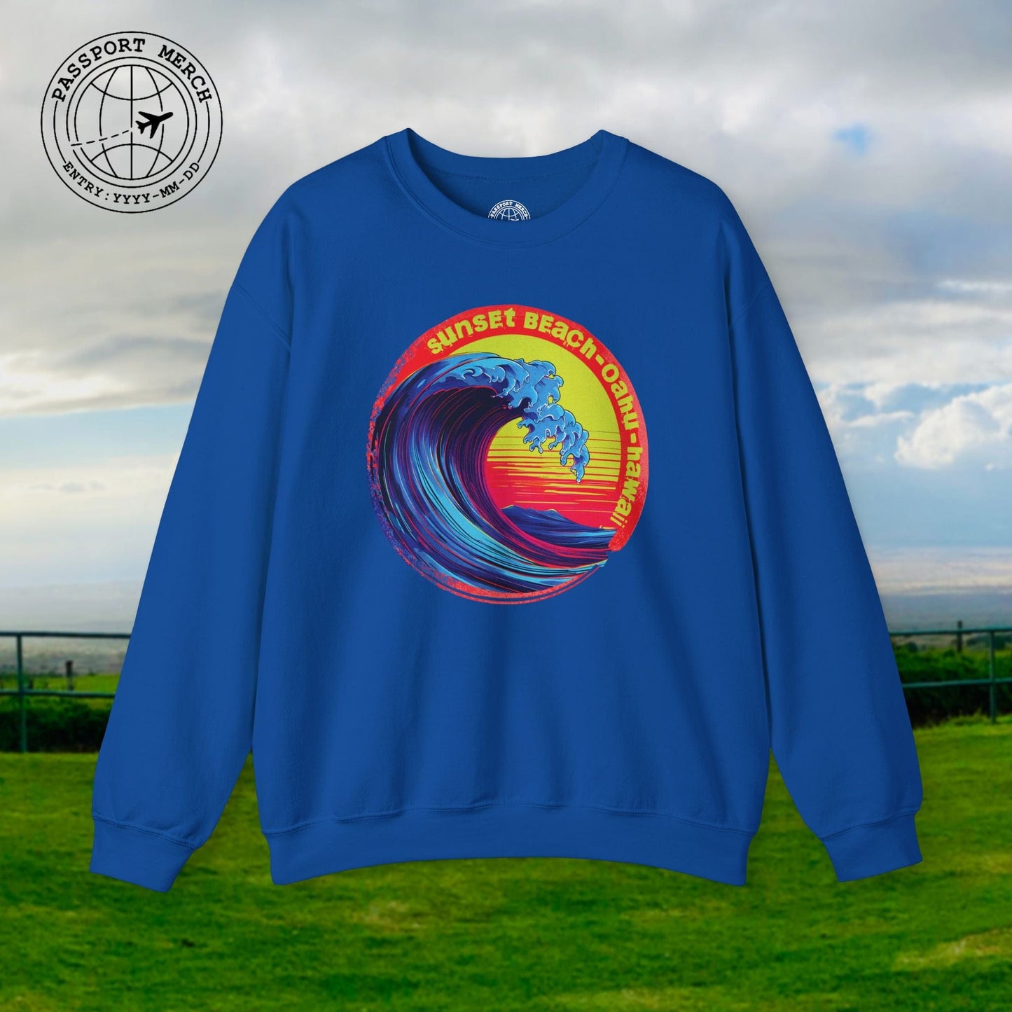 Sunset Beach Oahu, Hawaii Crewneck