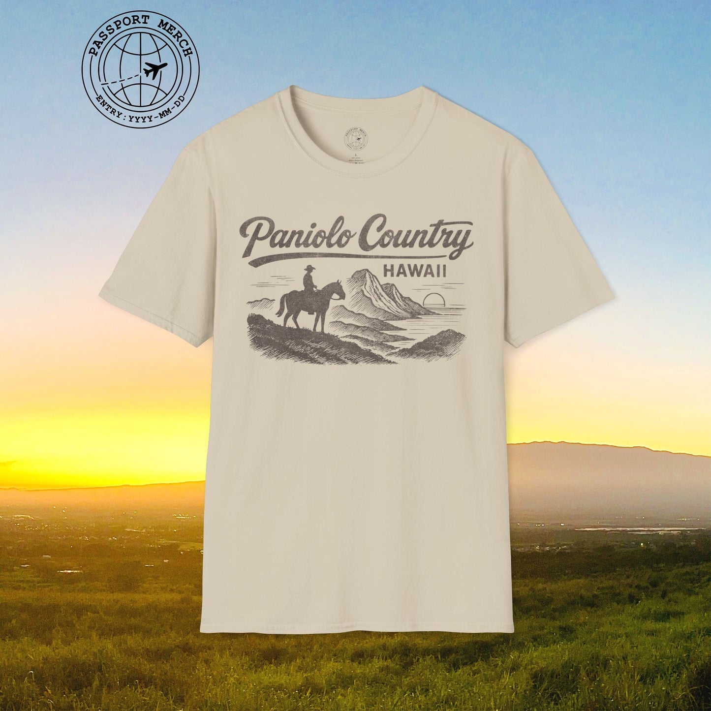 Paniolo Country Vintage Monochrome, Hawaii T-Shirt