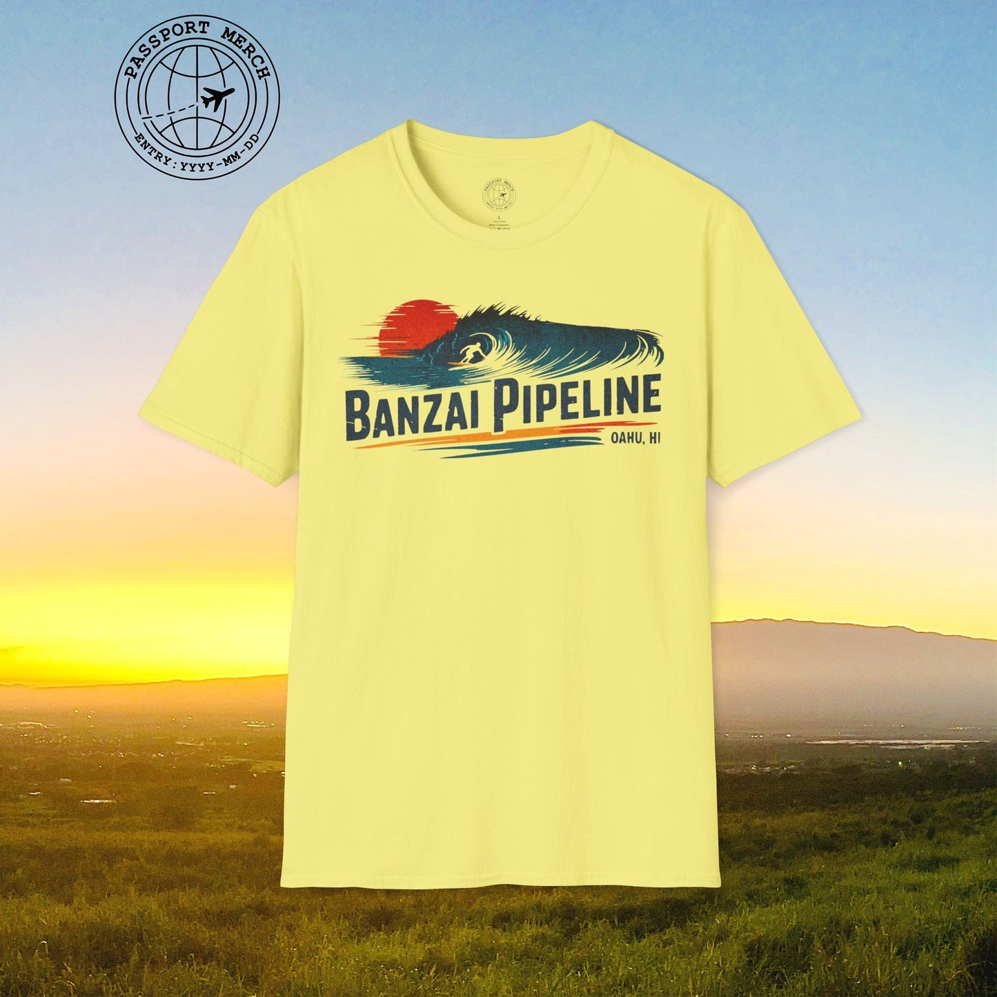 Banzai Pipeline, Oahu, Hawaii - Vibrant Surf Retro T-Shirt