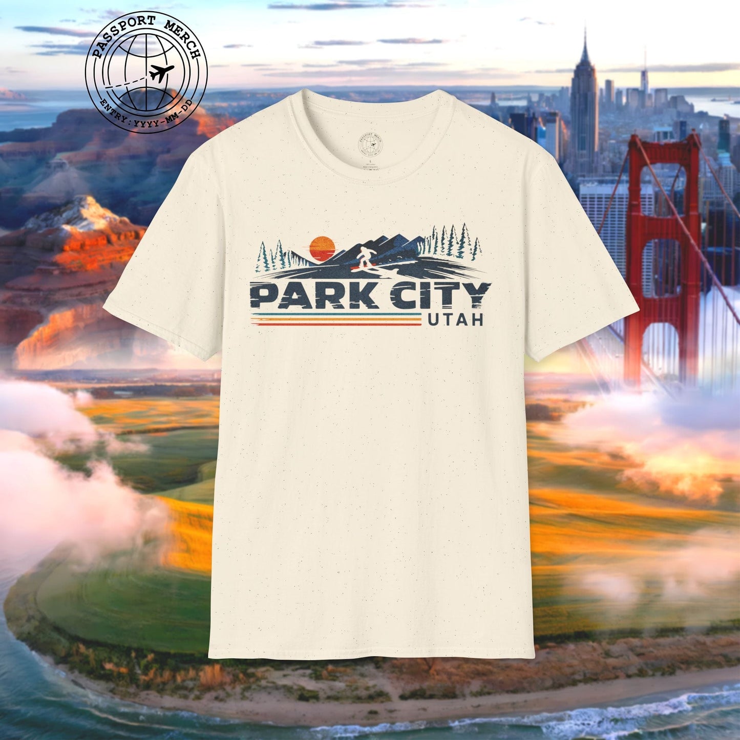 Park City Utah - Vibrant Ski Retro T-Shirt